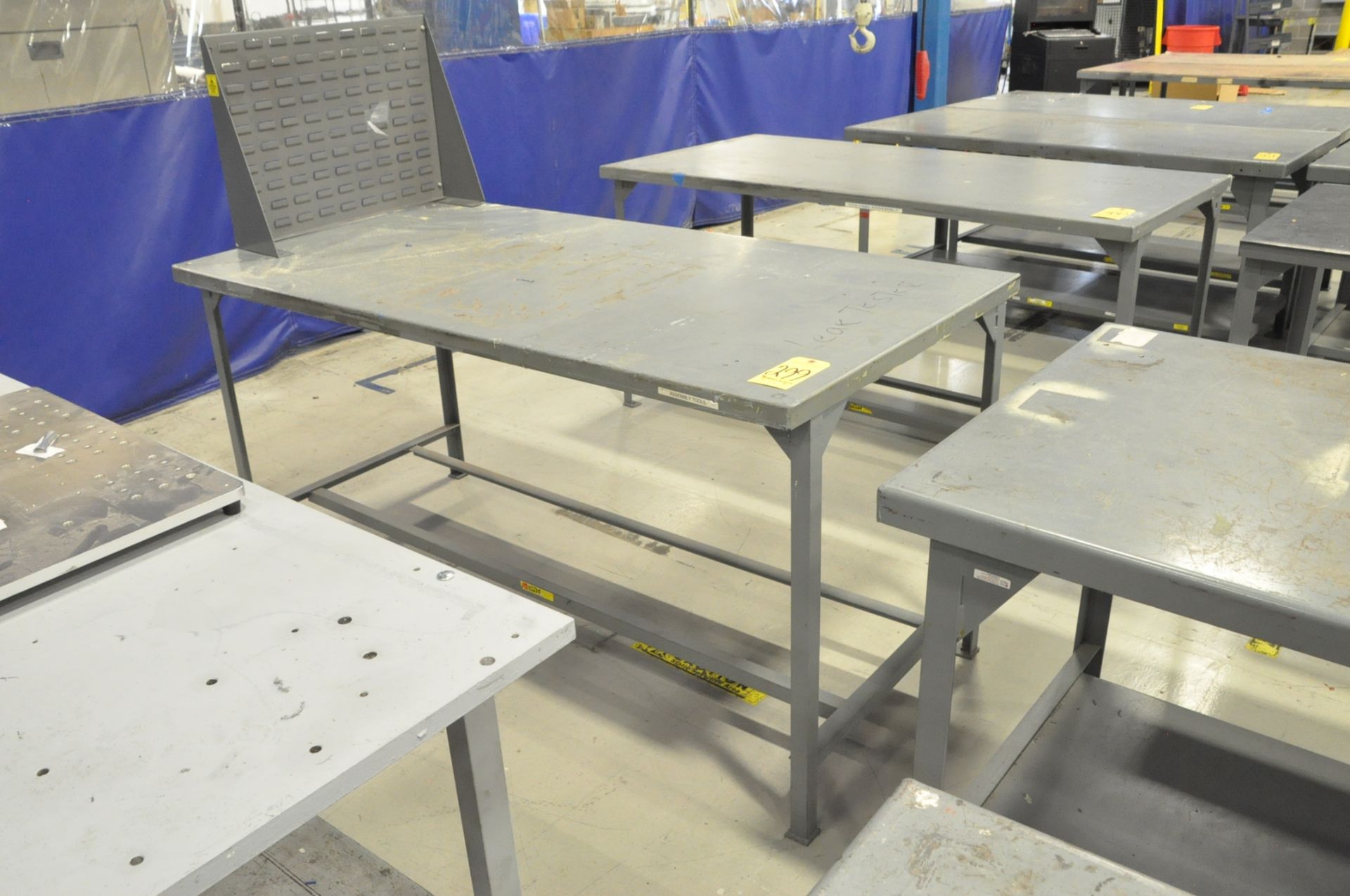 Lot-(6) Standard Steel Work Benches - Image 3 of 6
