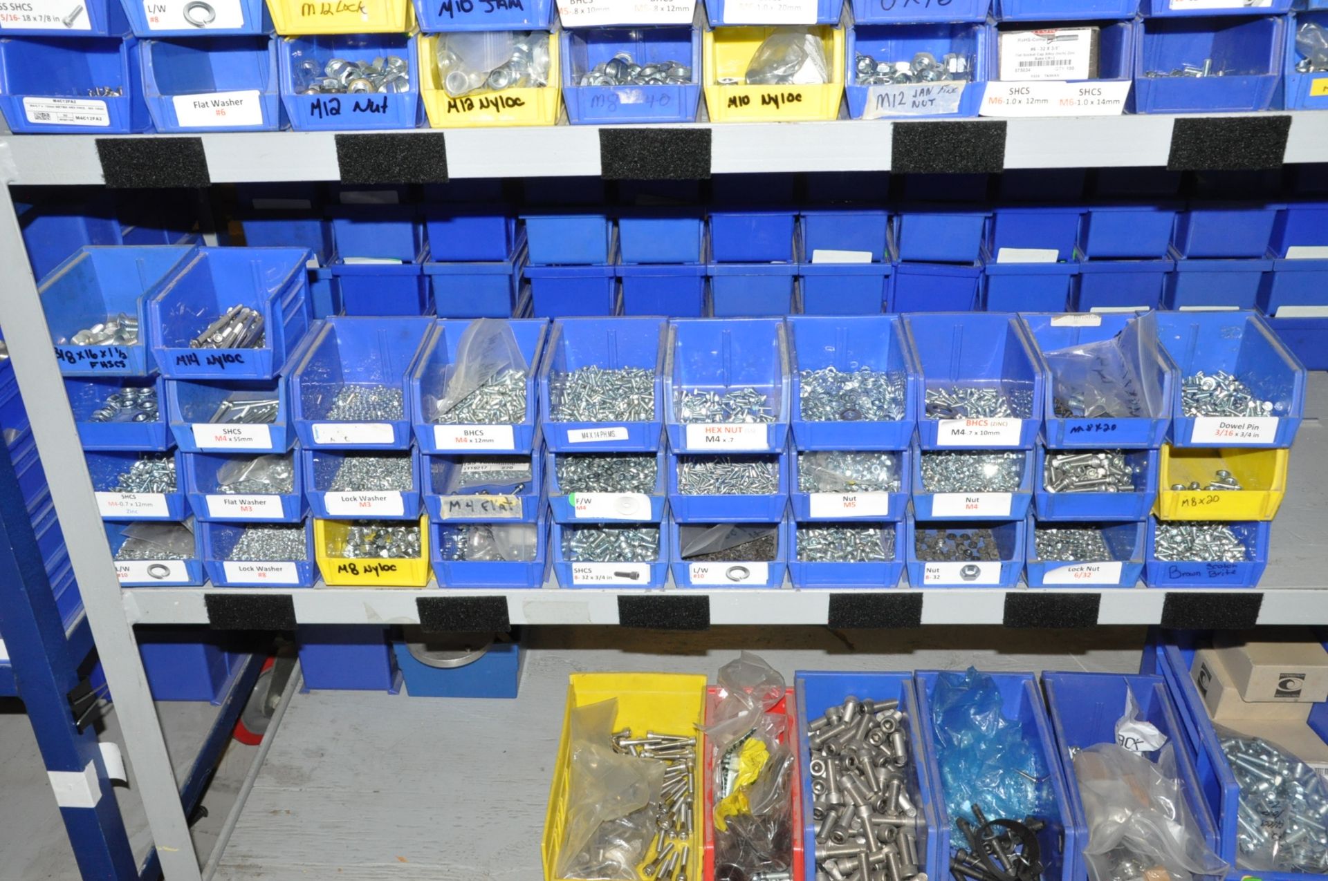 Lot-Nuts, Screws, Washers, etc. on (4) Shelves, (Rack Not Included) - Image 12 of 13
