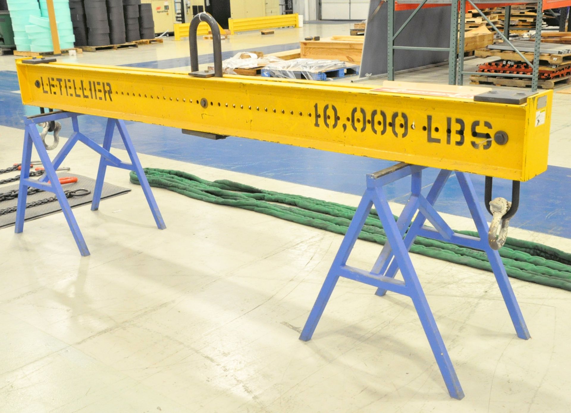Letellier 10,000-Lbs. x 10' Overhead Crane Spreader Bar, S/n N/a, with Steel Work Horse Stands - Image 2 of 5