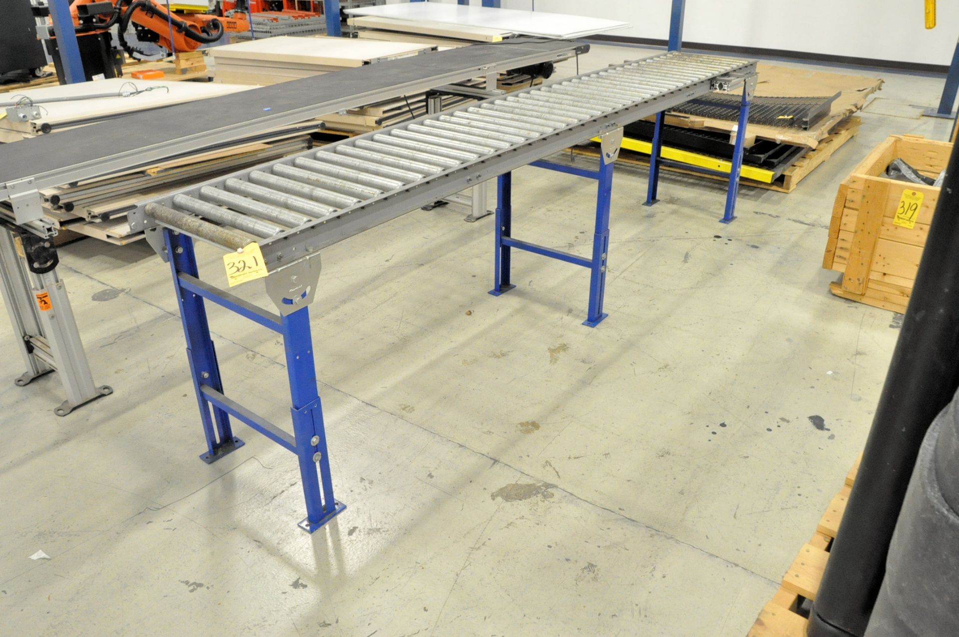 Lot-(1) 15"W x 60" Long and (1) 16"W x 120" Long Sections Roller Conveyor - Image 2 of 2