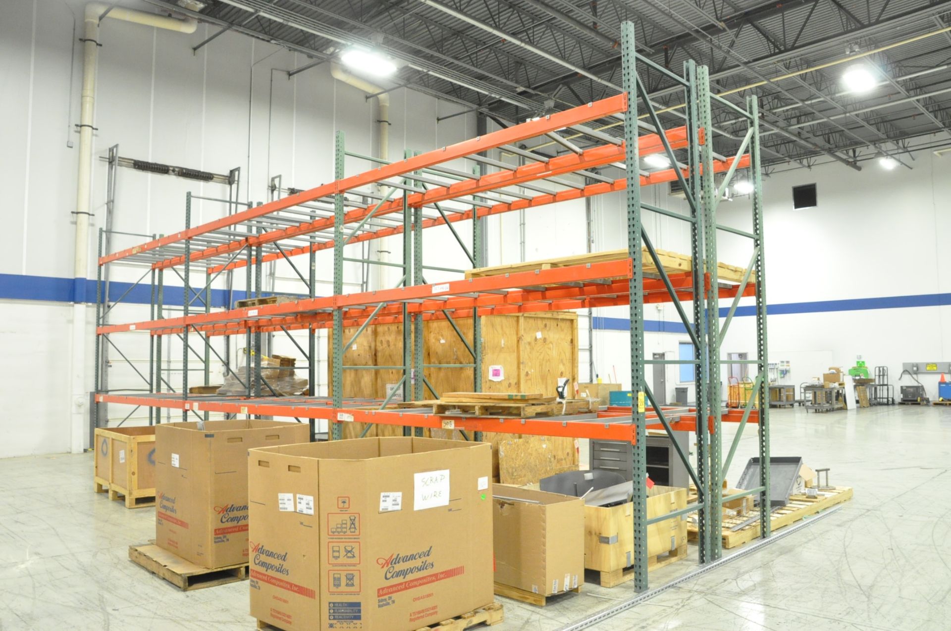 Lot-(6) Sections 12'W x 14'H x 42"D Pallet Racking, (Contents Not Included), (Not to Be Removed