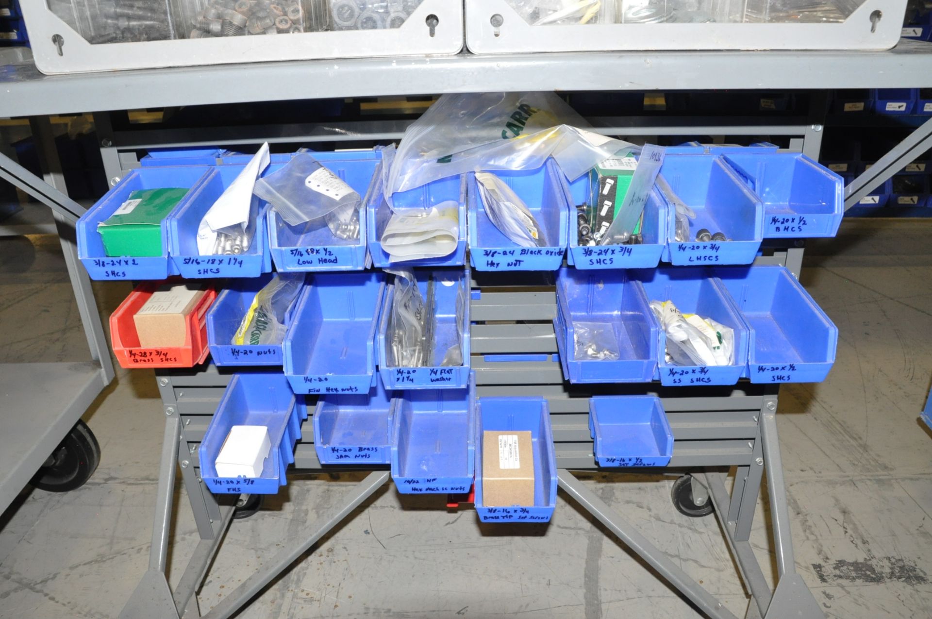 Lot-Bin Cart with (2) Organizer Bin Cabinets and Hardware Contents - Image 19 of 19