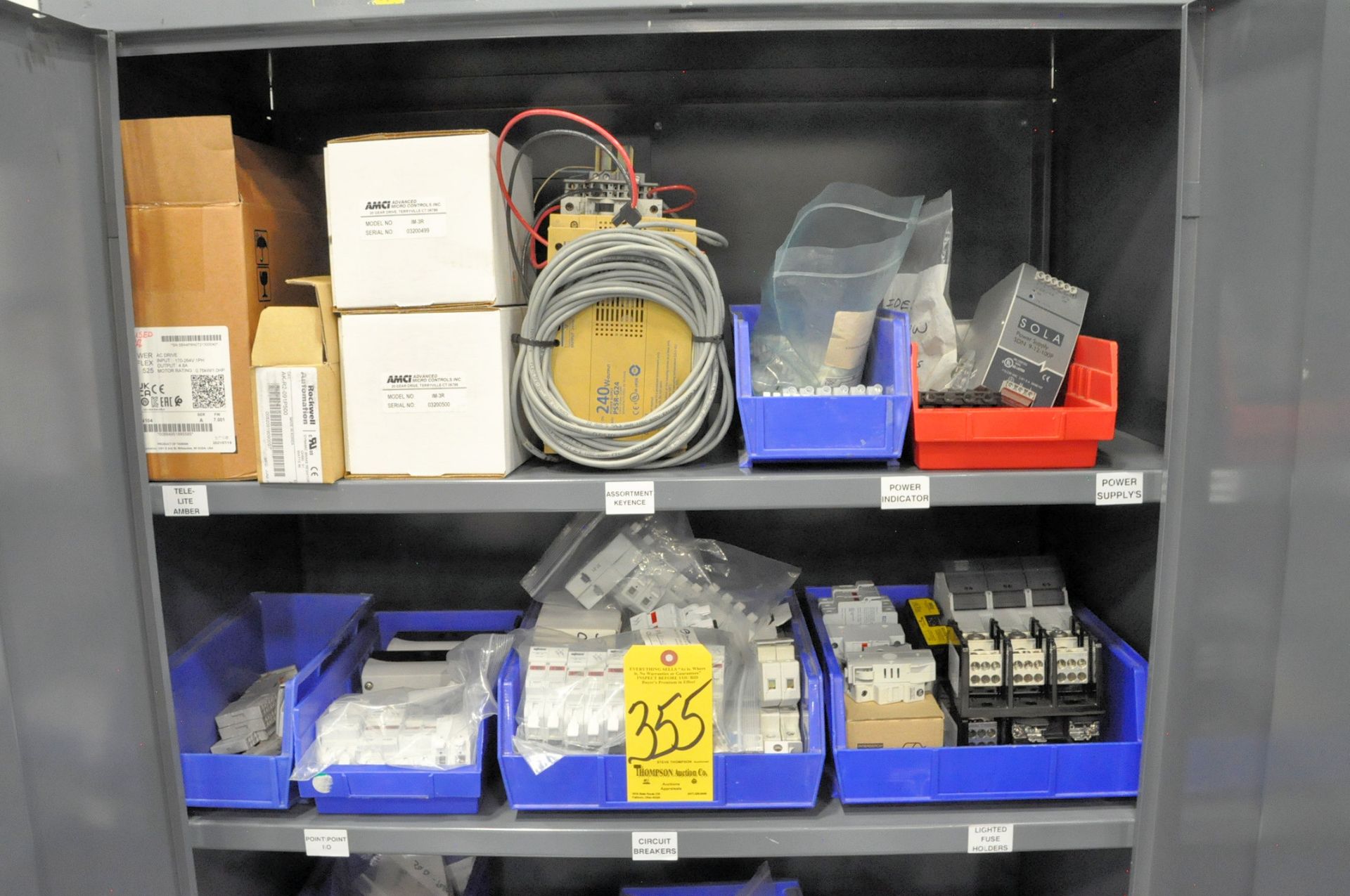 Lot-Terminals, Distribution Blocks, Power Supply, Safety Relay, Starters, etc. in (1) Cabinet with - Image 3 of 5