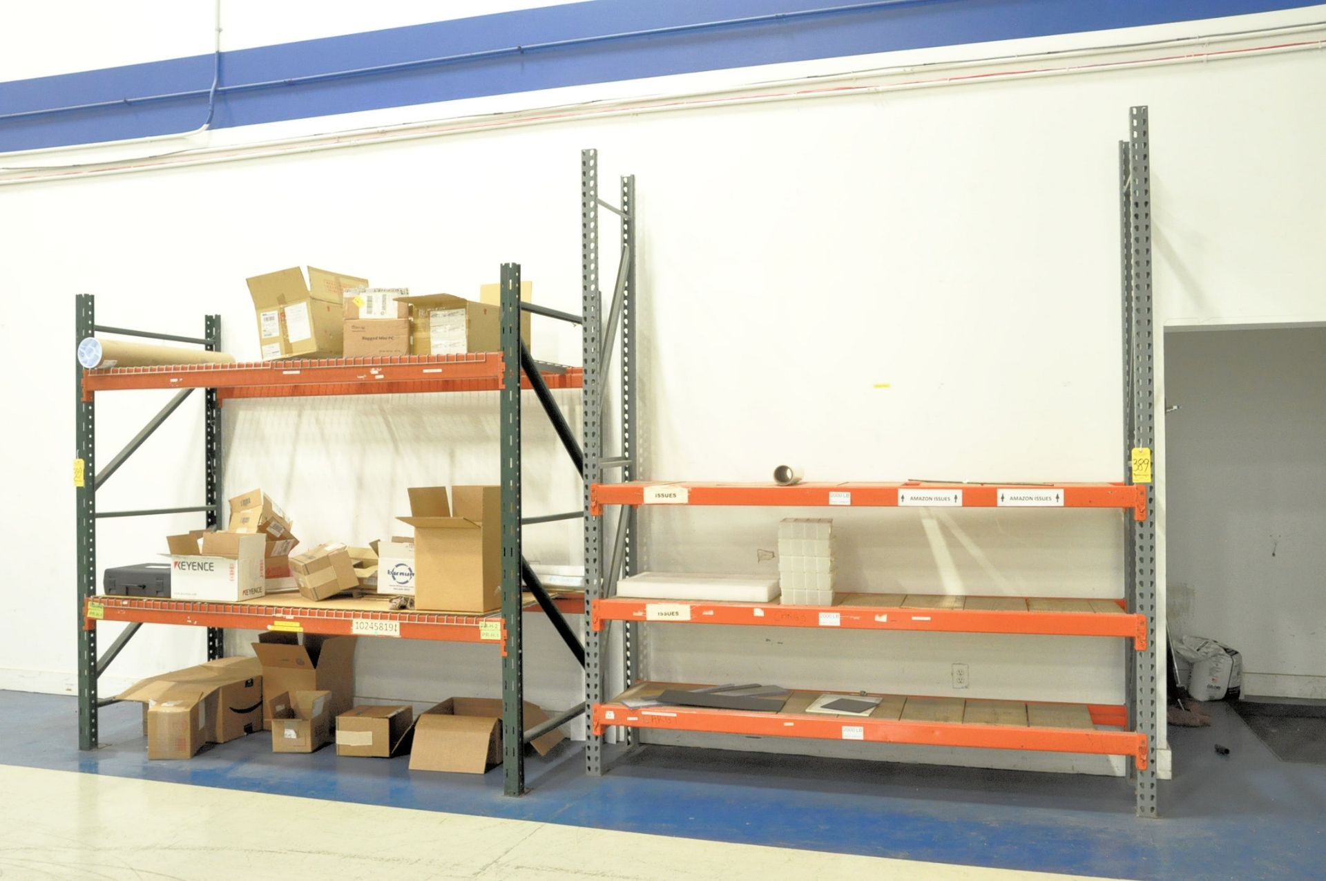 Lot-(1) Section 8'W x 8'H x 42"D and (1) Section 8'W x 10'H x 24"D Pallet Racking