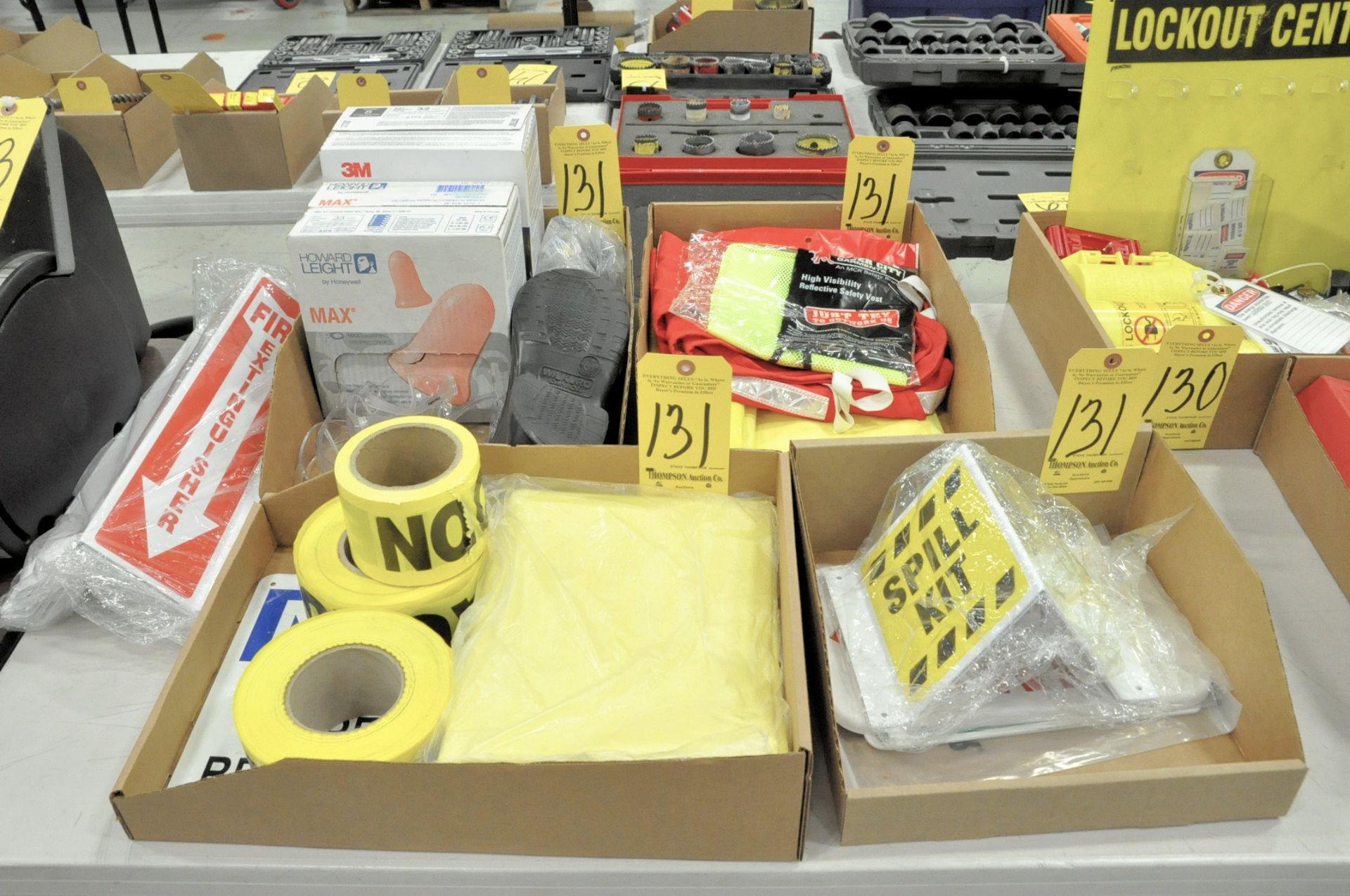 Lot-Caution Tapes, Ear Plugs, Fire Extinguisher Signs, Safety Vests, Safety Glasses, Safety Signs,