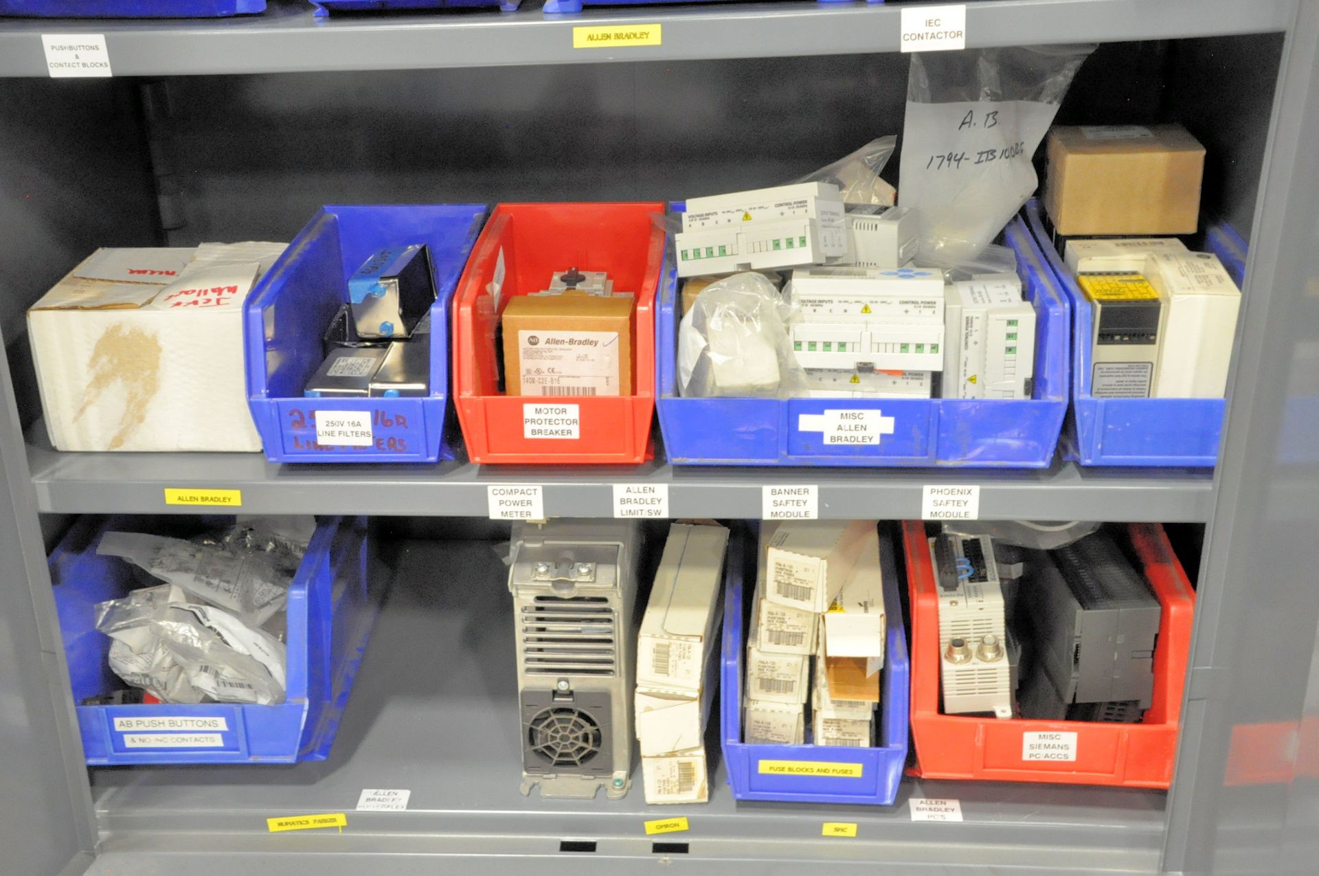 Lot-Terminals, Distribution Blocks, Power Supply, Safety Relay, Starters, etc. in (1) Cabinet with - Image 5 of 5