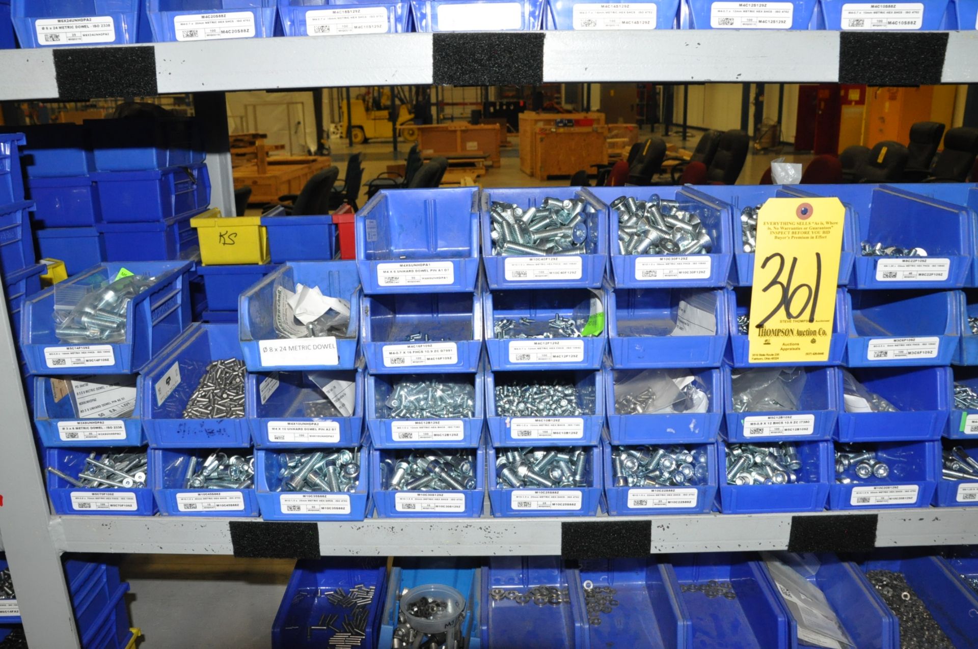 Lot-Nuts, Screws, Washers, etc. on (4) Shelves, (Rack Not Included) - Image 5 of 13