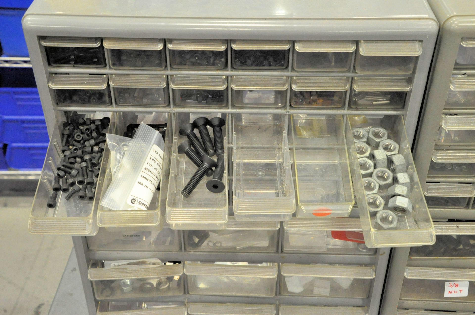 Lot-Bin Cart with (2) Organizer Bin Cabinets and Hardware Contents - Image 7 of 19
