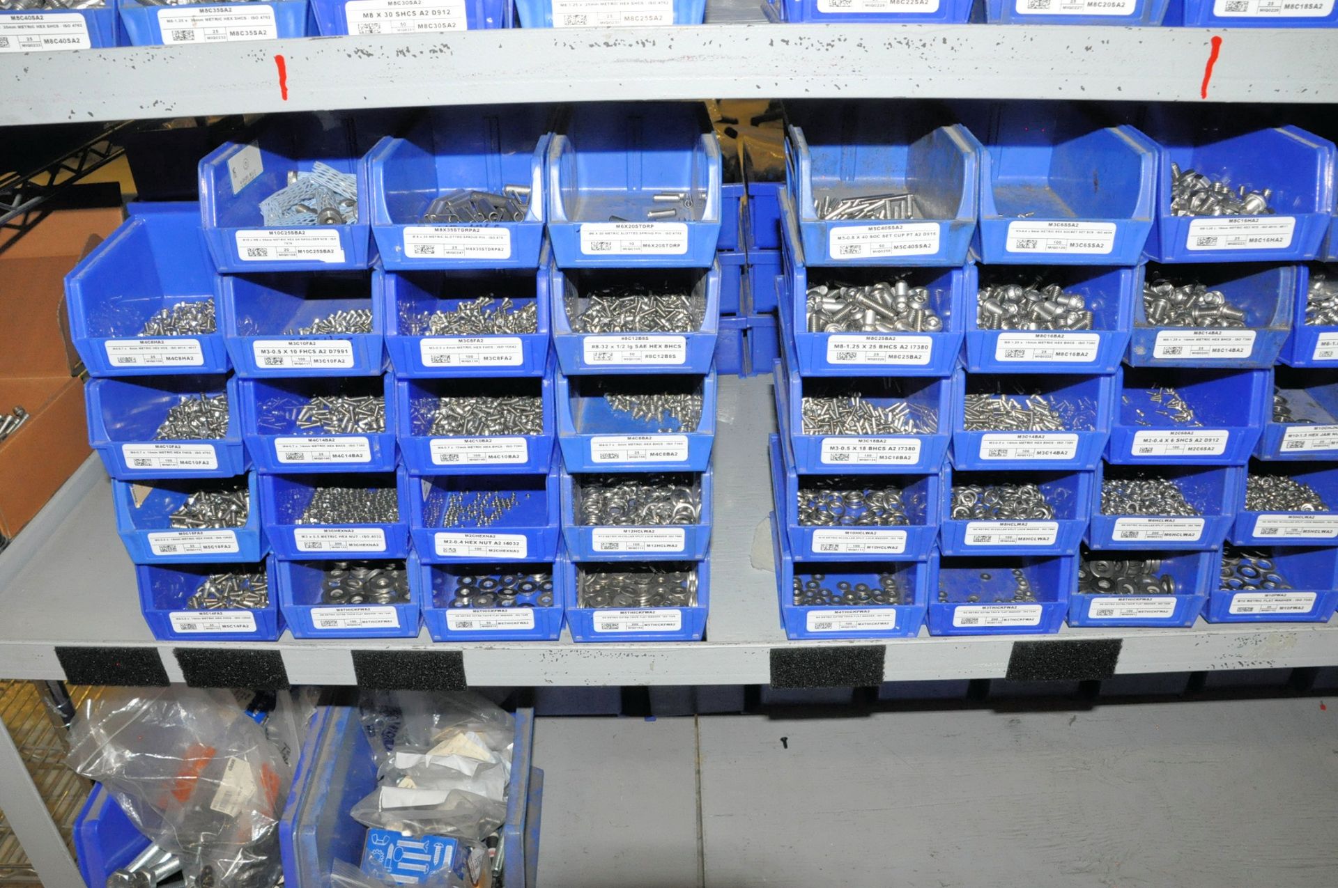 Lot-Nuts, Screws, Washers, etc. on (4) Shelves, (Rack Not Included) - Image 9 of 13