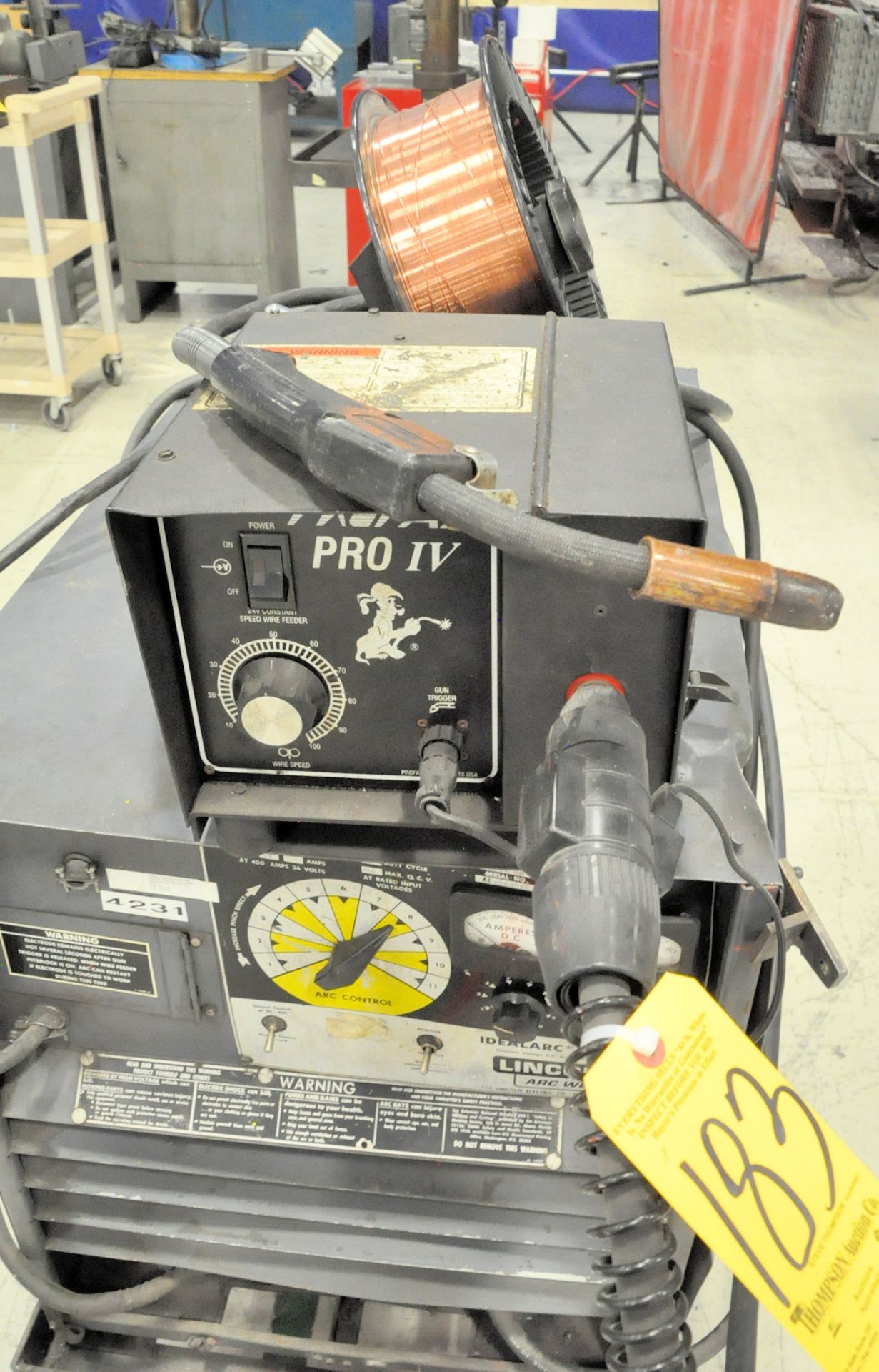 Lincoln Idealarc DC-400, 400-Amps Capacity CV-DC Mig Welding Power Source, S/n AC-560219, with - Image 4 of 5