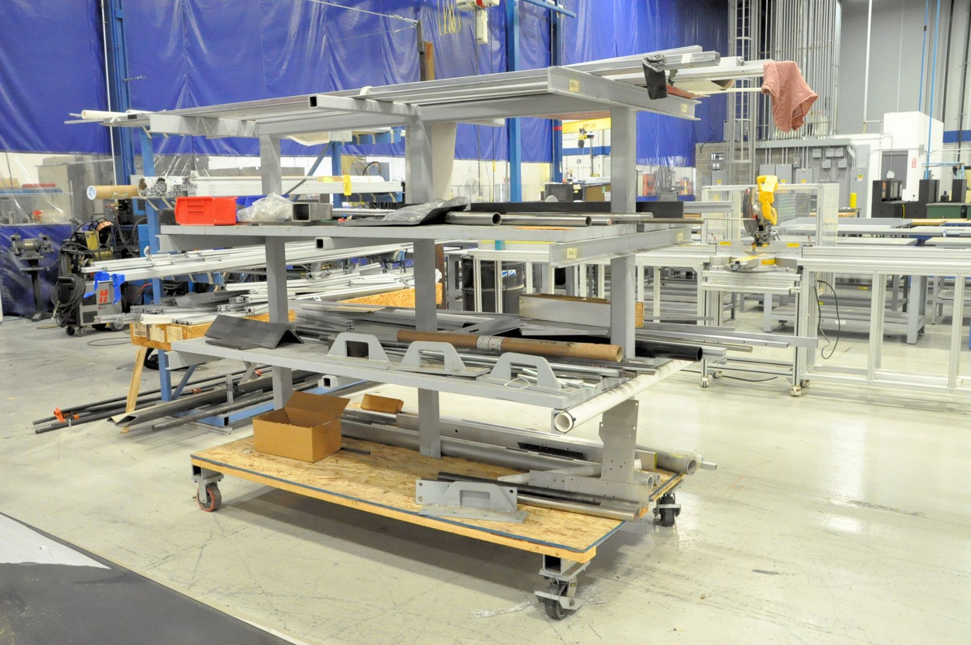 Lot-Various Aluminum Hollow Tube Stock with (2) Cantilever Racks - Image 3 of 5