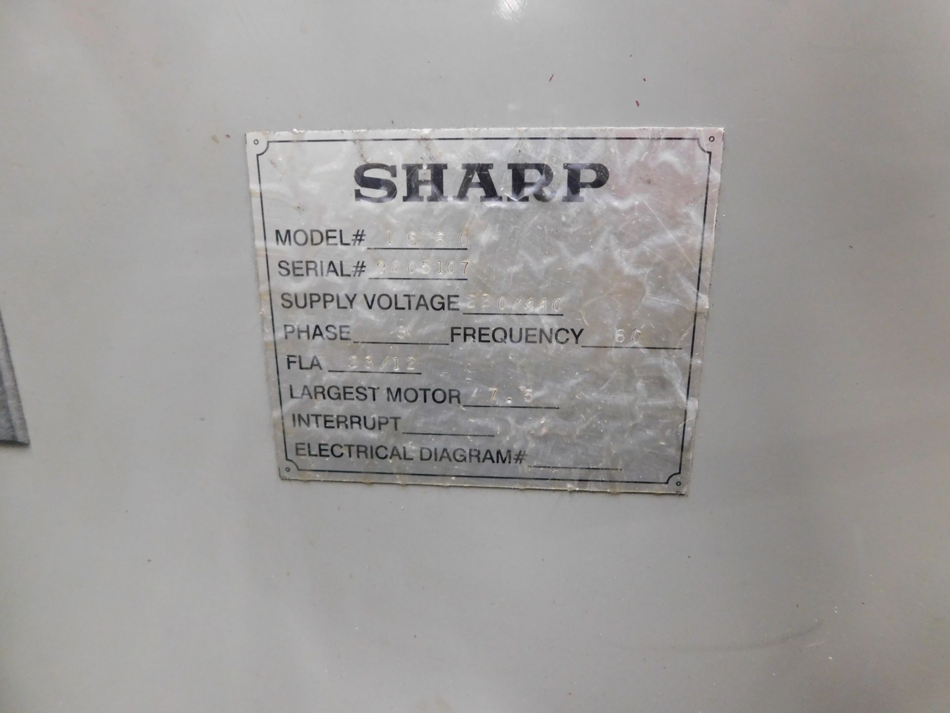 Sharpe 1660C Gap Bed Engine lathe,16X60", Quick Change Toolpost, Inch/Metric,3' Through Hole, 10"3 - Image 14 of 14
