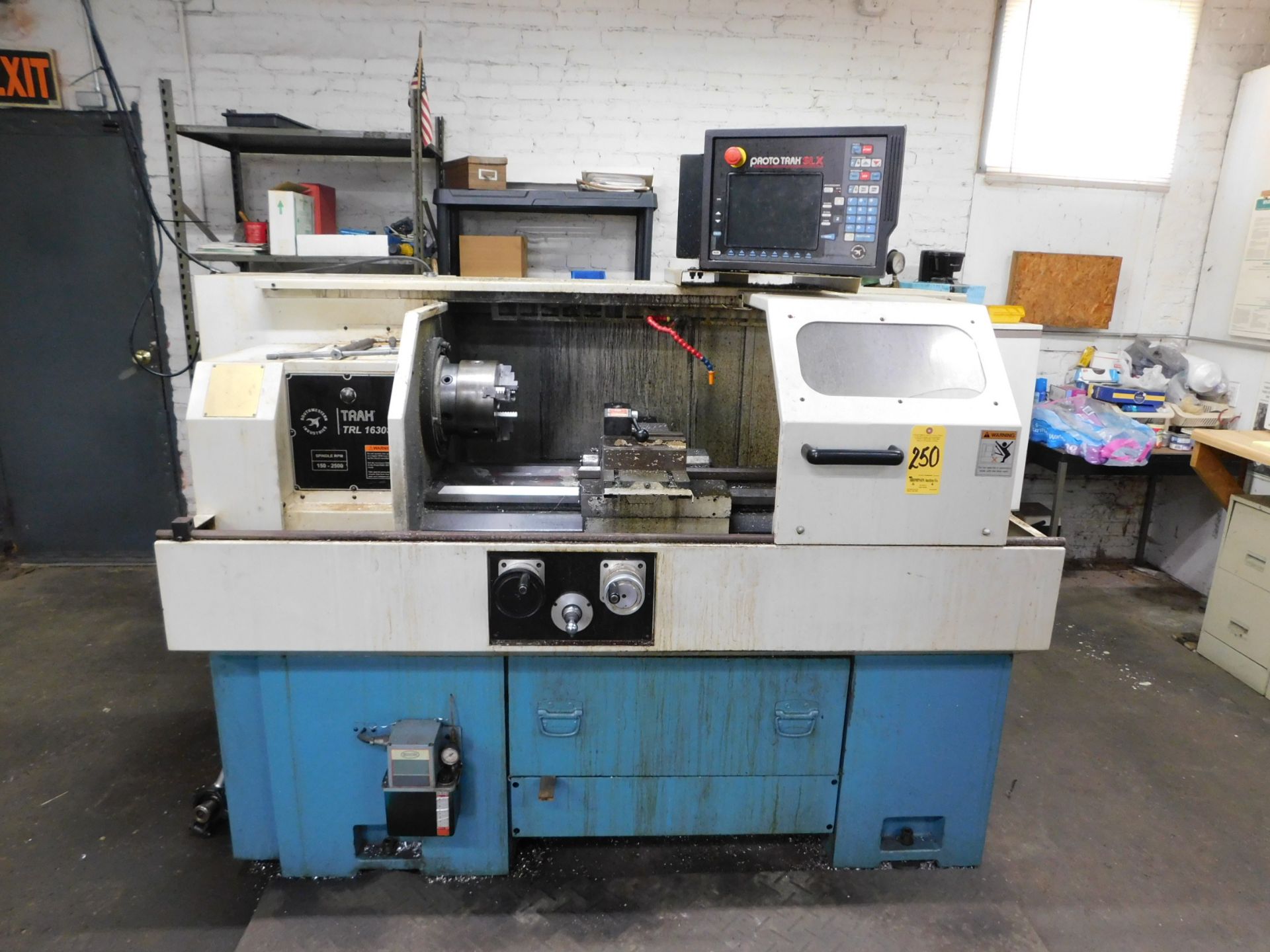 SWI TYRAK TRL 1630SX Toolroom Lathe w/Proto Trak SLX CNC Control, 16X30" capacity, 15-2500RPM,2.