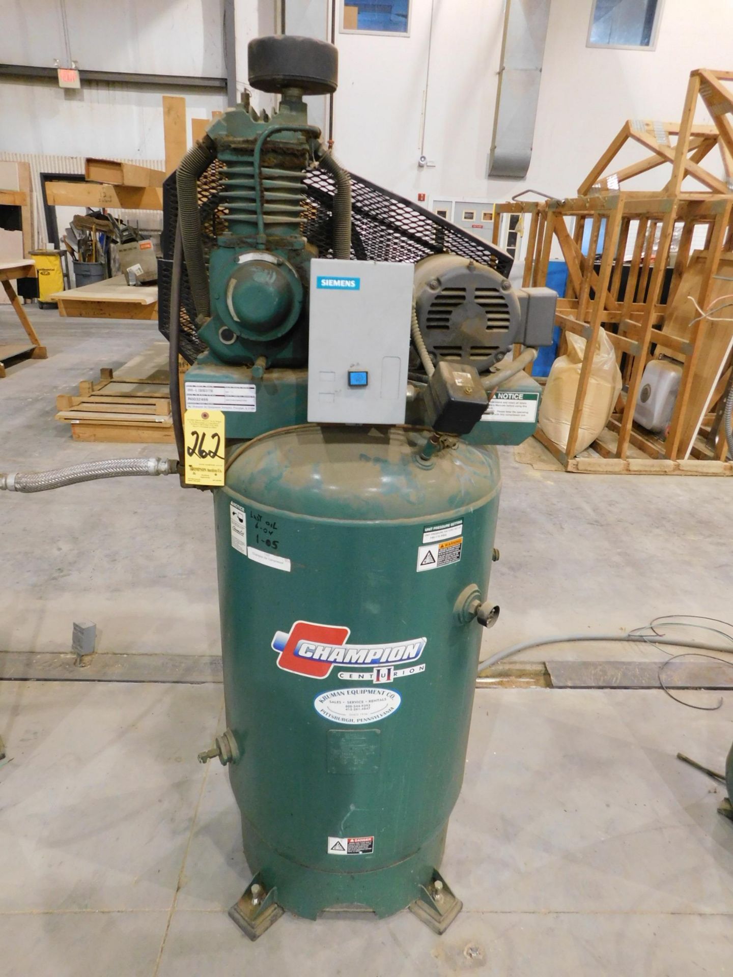 Champion 5 HP Tank Mounted Vertical Air Compressor, 230/460/3/60