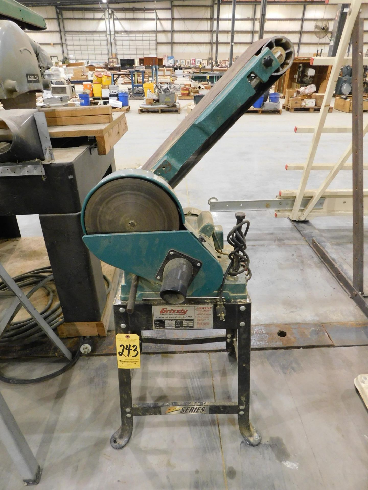 Grizzley G1014Z, 6" Belt/9" Disc Sander, 110/1/60