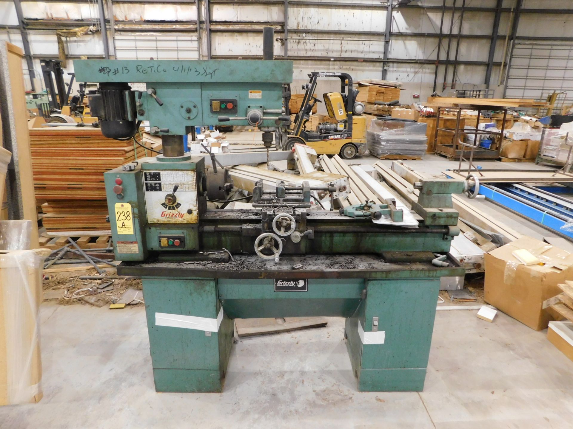 Grizzley Model G4791 Combination Lathe/Mill, 12" X 36" Lathe, 6" 3-Jaw Chuck, Steady Rest, 110/1/