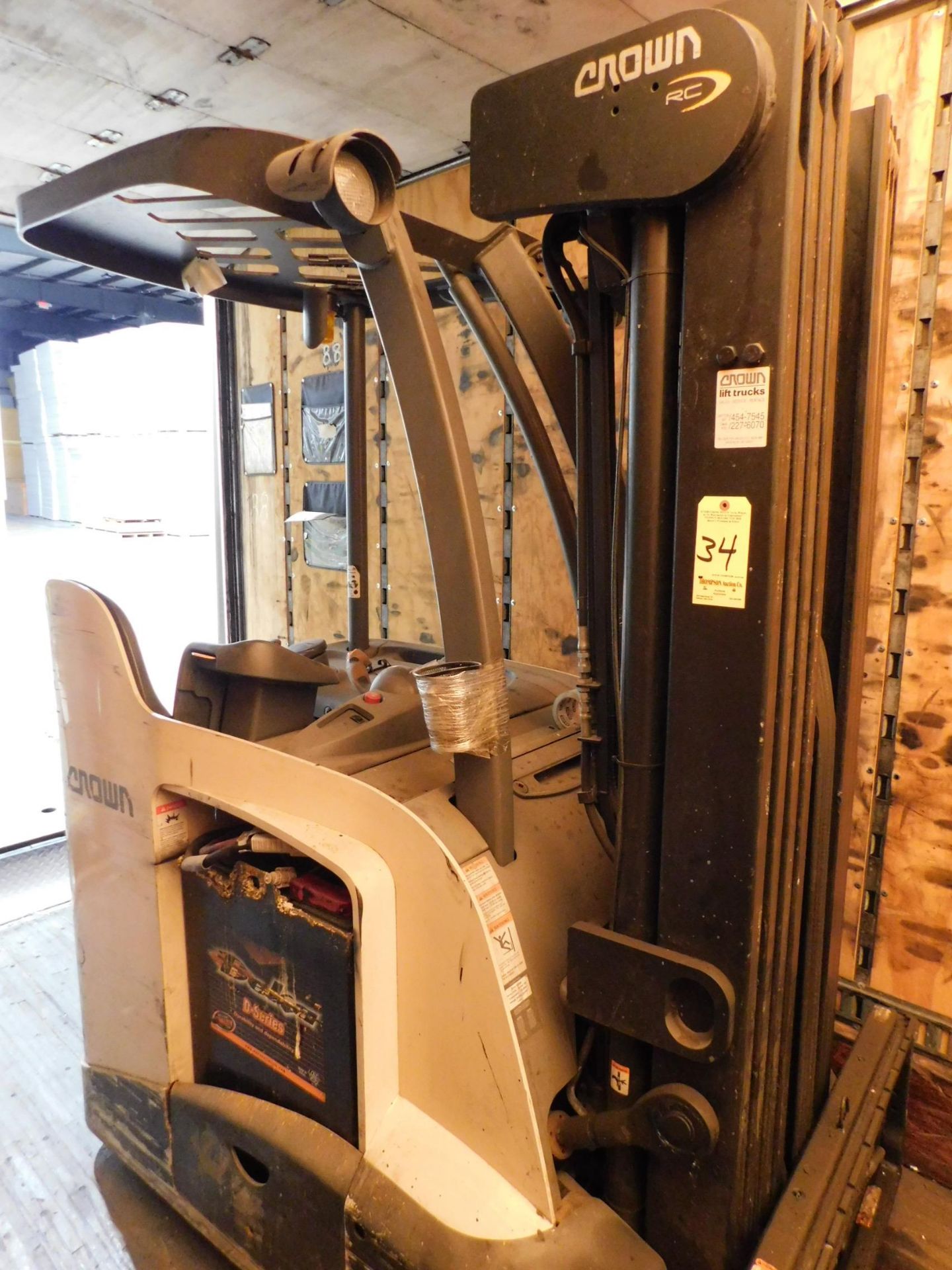 (3) Crown Stand-on Electric Forklifts (All need Repairs/Batteries), (4) Crown Electric Pallet - Image 2 of 16