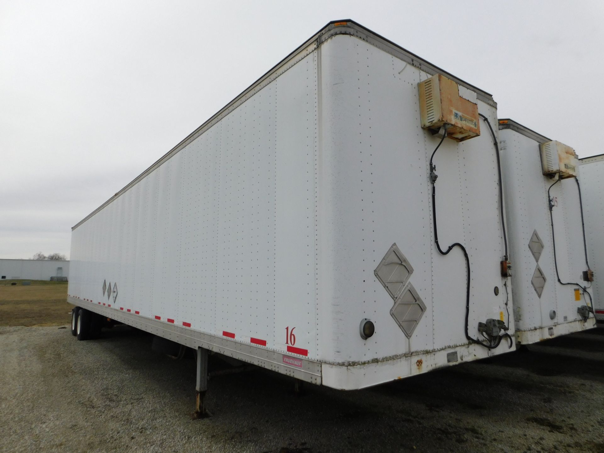 1995 Fruehauf 53' Van Trailer, 68,000 lb. GVWR, Thermo King SafeTec Unit, VIN 2V05325TE016516,