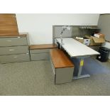 (1) 3 Drawer Lateral File Cabinet, (3) 2 Drawer Lateral File Cabinets, Paper Shredder, Misc. Phones,