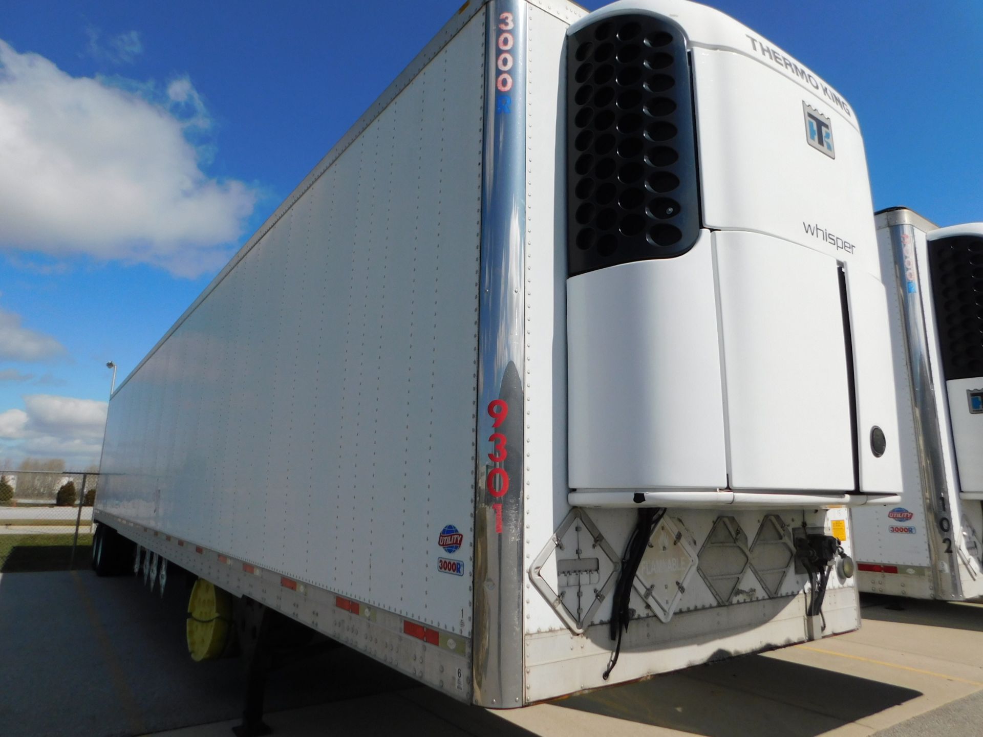 2010 Utility 53' 3000R Reefer Van Trailer, Model VS2RA, Thermo King Model SB-210+, 16,878 Total