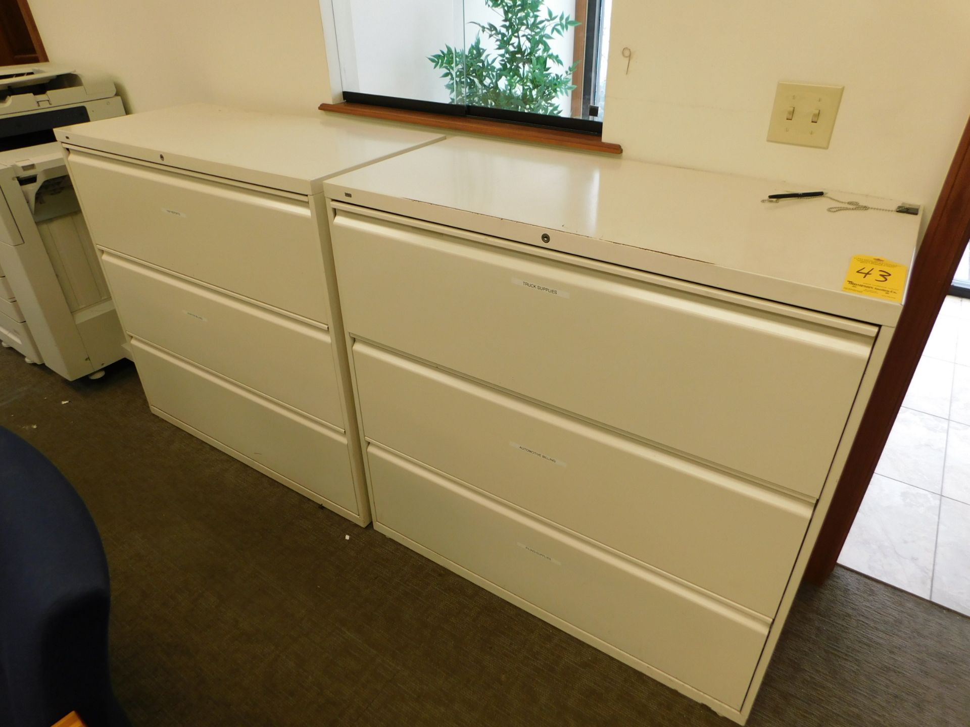 (2) 3 Drawer Lateral File Cabinets, Location 1 - 1100 Tower Dr., Fort Loramie, OH 45845