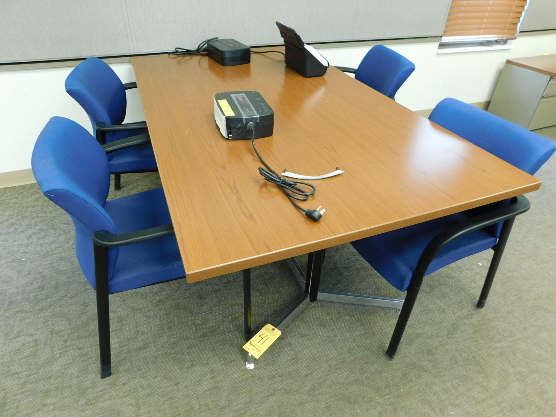 Table with (4) Chairs, (2) Power Supplies, Location 1 - 1100 Tower Dr., Fort Loramie, OH 45845