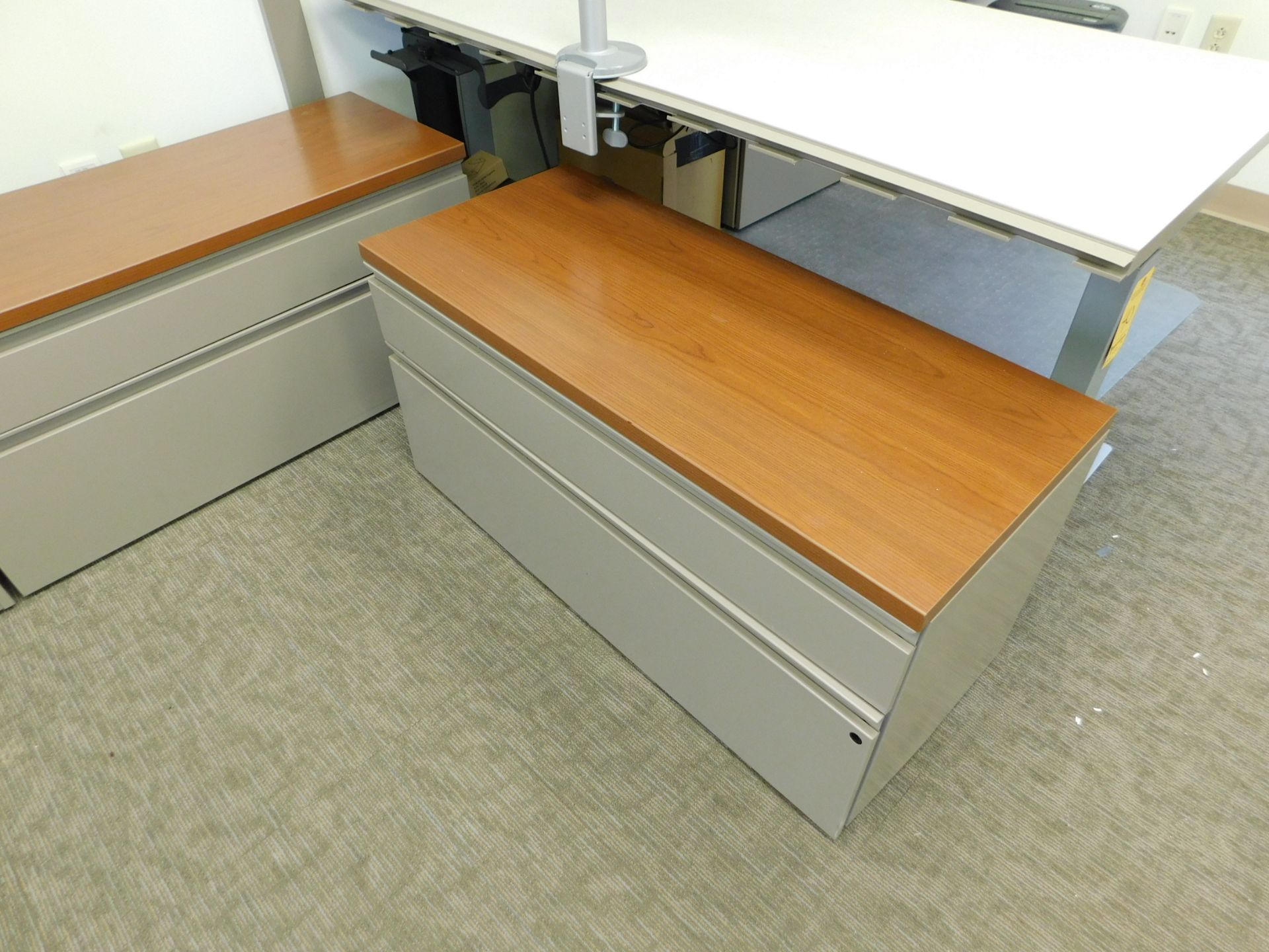 (1) 3 Drawer Lateral File Cabinet, (3) 2 Drawer Lateral File Cabinets, Paper Shredder, Misc. Phones, - Image 3 of 6