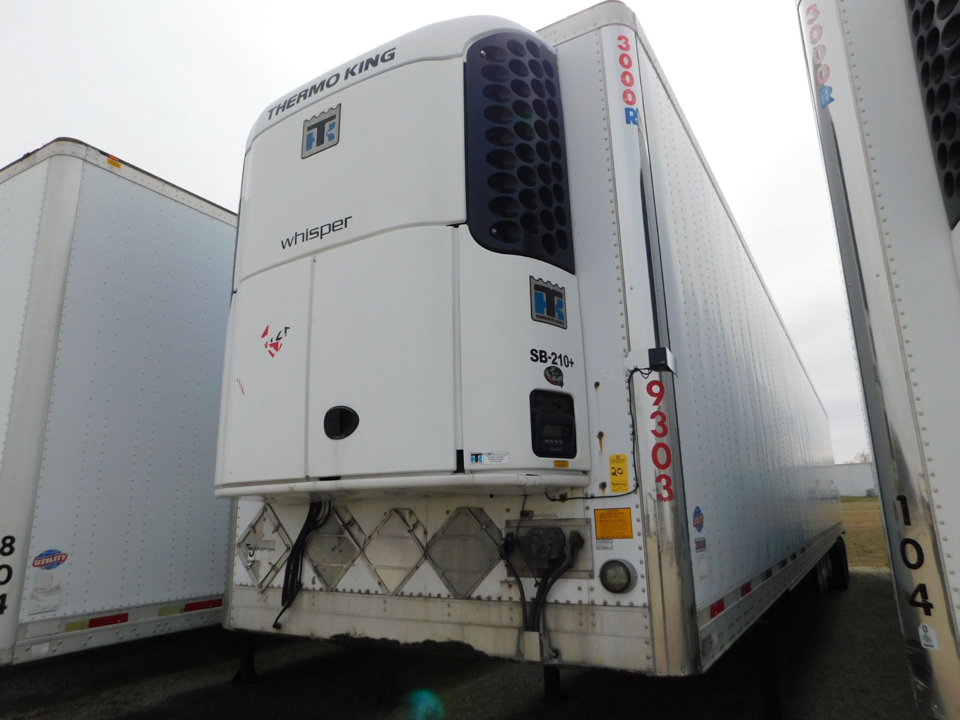 2010 Utility 53' 3000R Reefer Van Trailer, Model VS2RA, Thermo King Model SB-210+, 14,649 Total