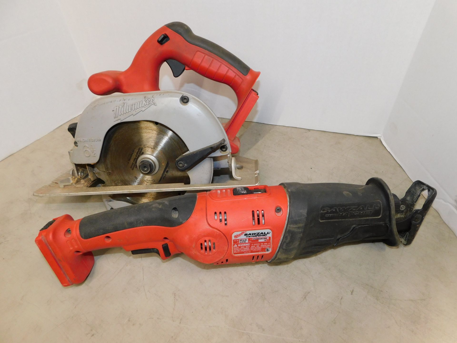 18 Volt Milwaukee Circular Saw and Reciprocating Saw (No Batteries or Charger)