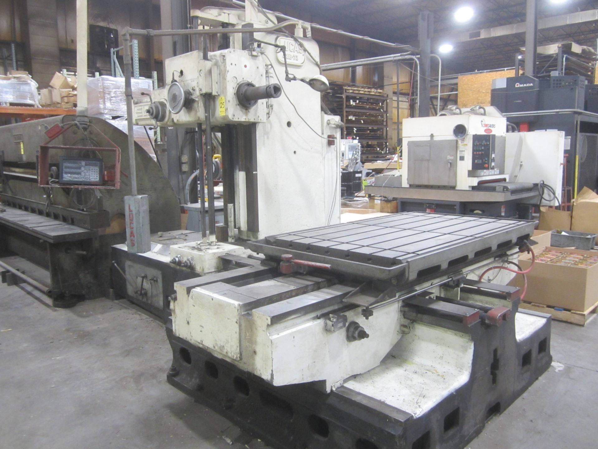 Lucas Model 441B-72 Horizontal Boring Mill, s/n 41B2423, 4" Spindle, MT Spindle with QC Adaptor, - Image 2 of 13