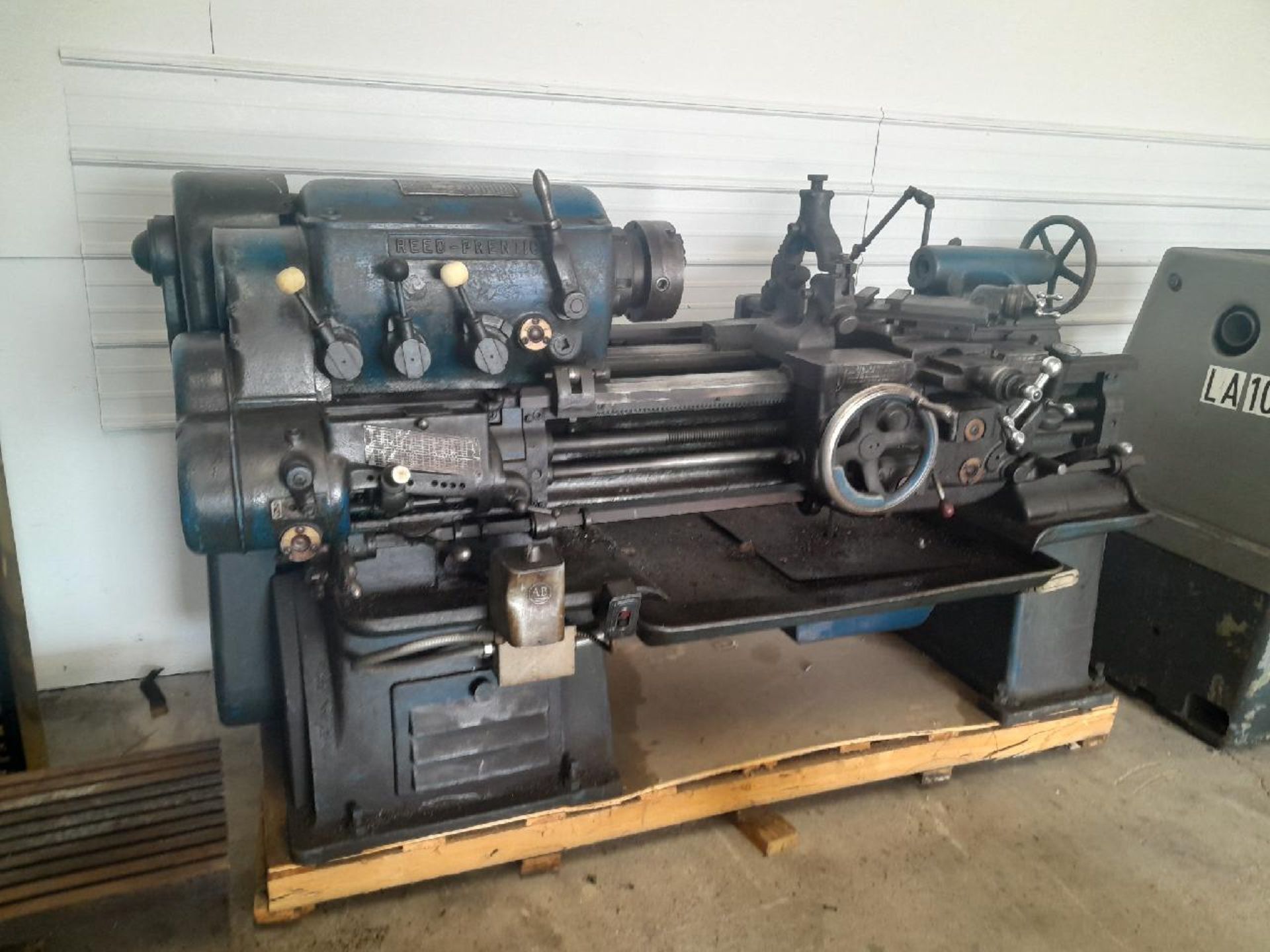 Reed Prentice 14" X 36" Engine Lathe, s/n Unknown, Taper Attachment, Steady Rest, 6" 3-Jaw Chuck