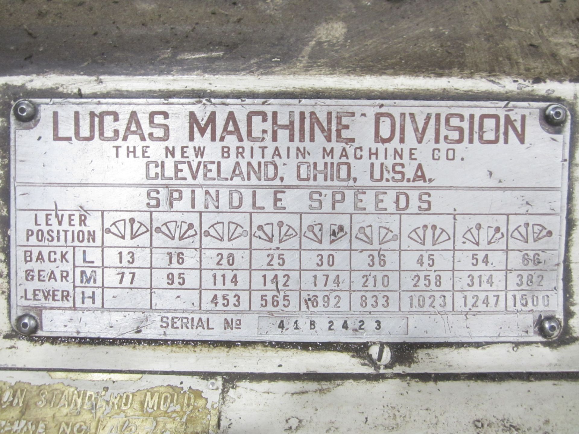 Lucas Model 441B-72 Horizontal Boring Mill, s/n 41B2423, 4" Spindle, MT Spindle with QC Adaptor, - Image 12 of 13