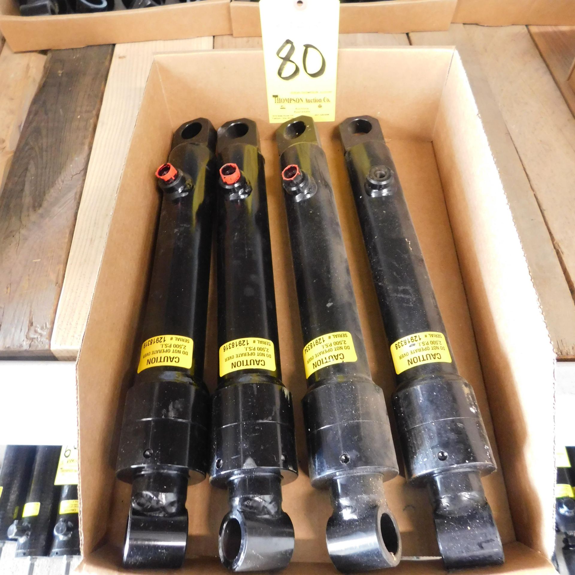 (4) Best Metal Products Single Acting Hydraulic Cylinders, 2,500 Max. PSI, 6" Est. Stroke, 1 1/2"