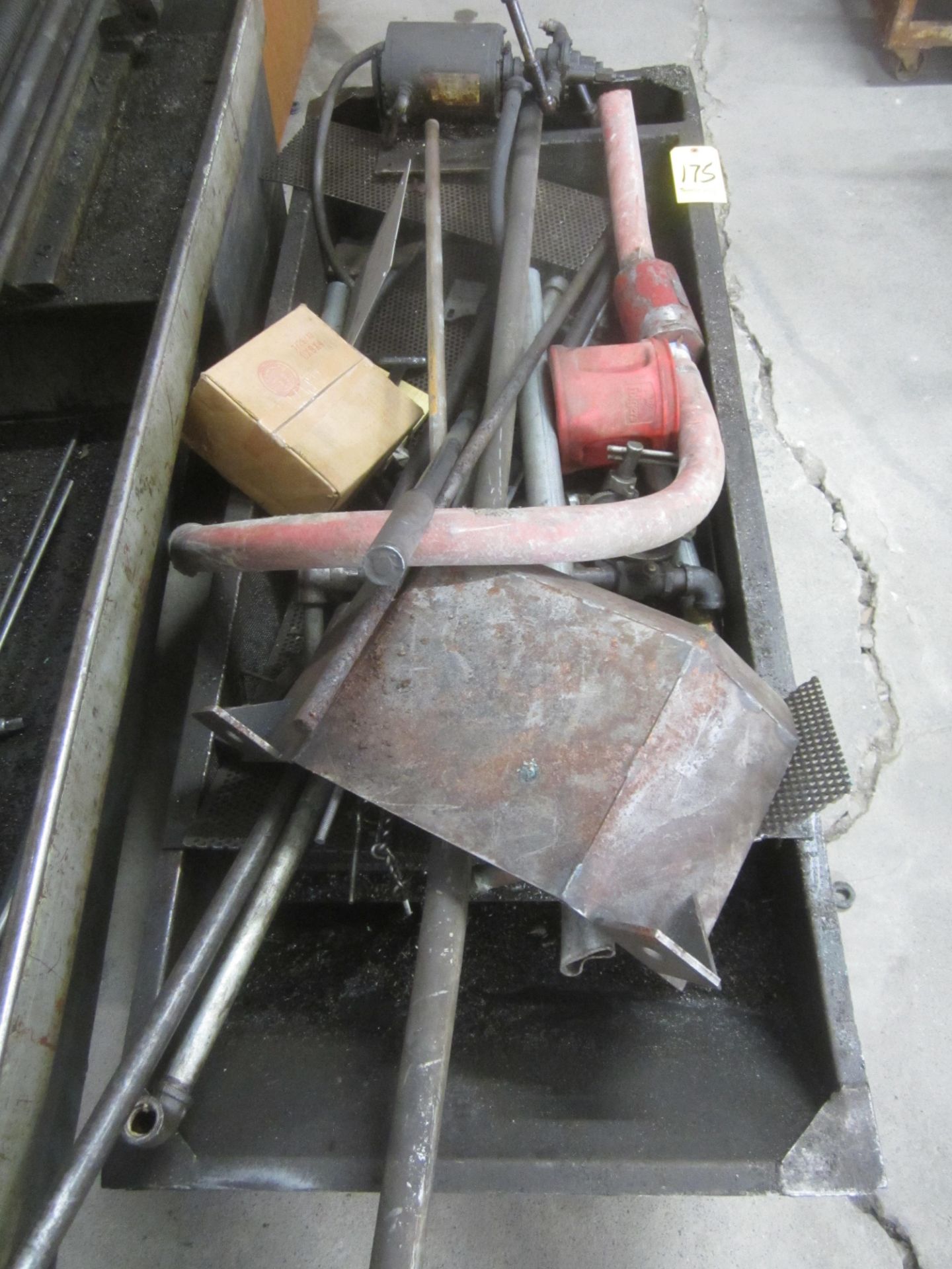 Metal Tub and Contents