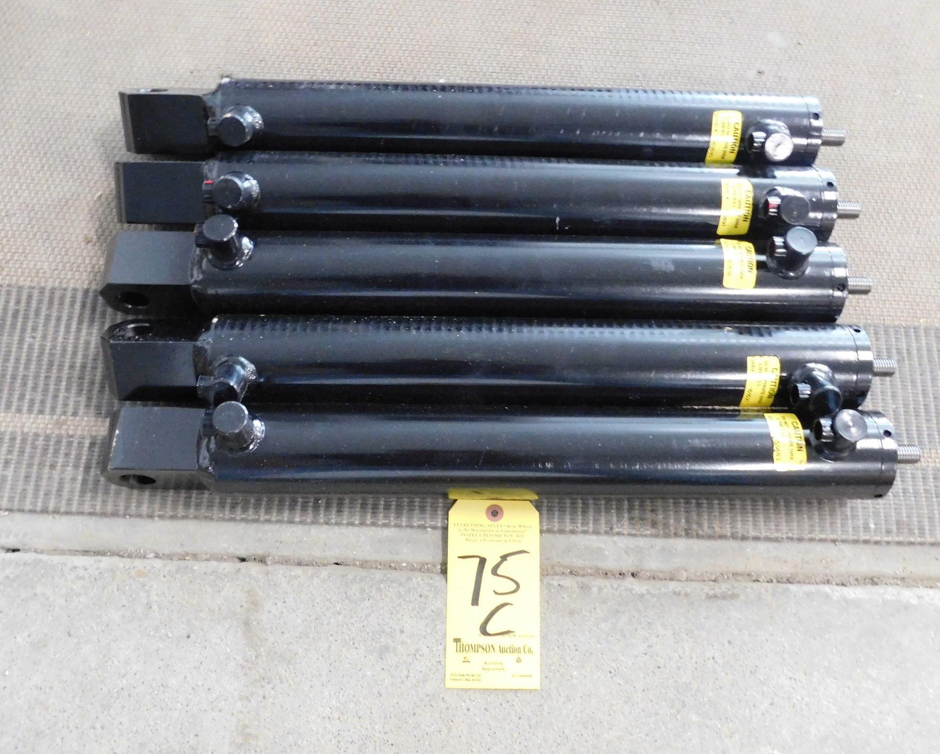 (5) Best Metal Products Double Acting Hydraulic Clyinders, 3,000 PSI MAX. 16" Est. Stroke, 2 1/2"