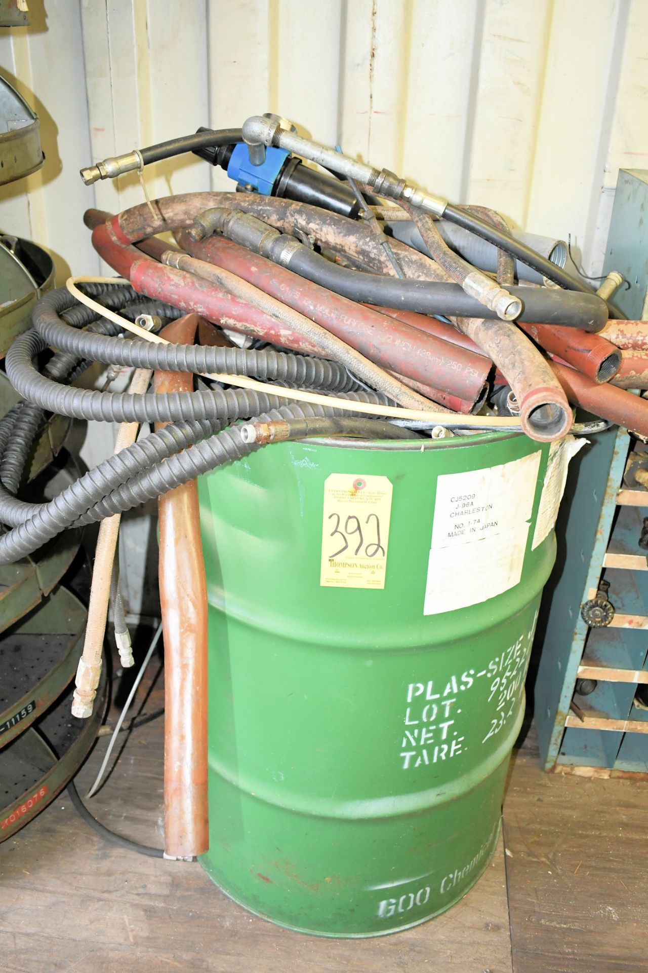 Lot-Drum of Various Used Hoses, (Container 1)