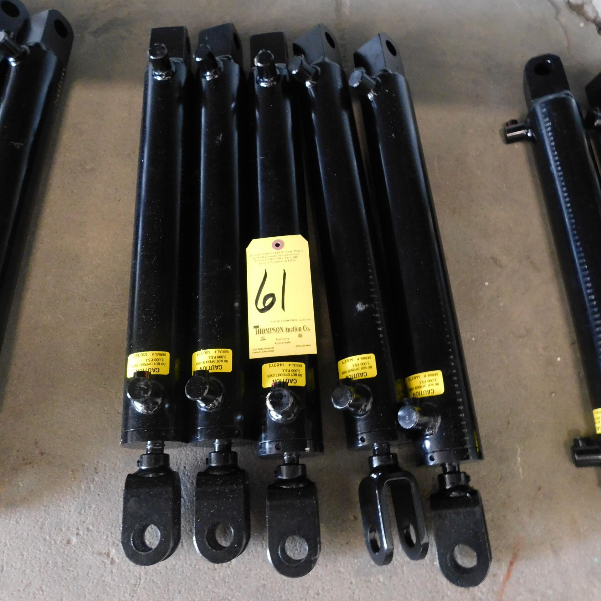 (3) Best Metal Prducts Double Acting Hydraulic Cylinders, Part #A-250-16.00 TL, 3,000 Max. PSI,