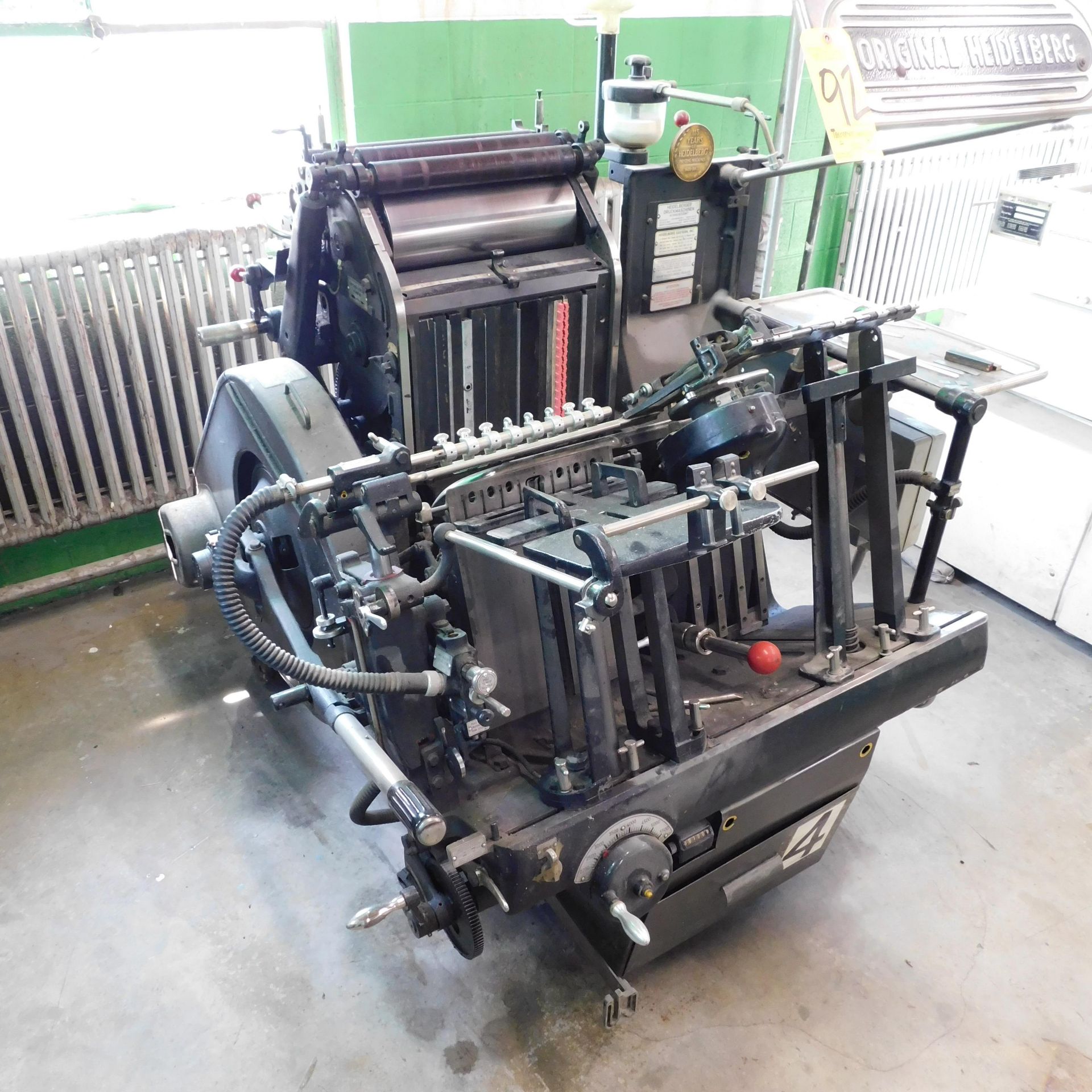 Original Heidelberg Windmill w/Scoring, Perforating & Numbering, with Ink Unit - Image 3 of 4