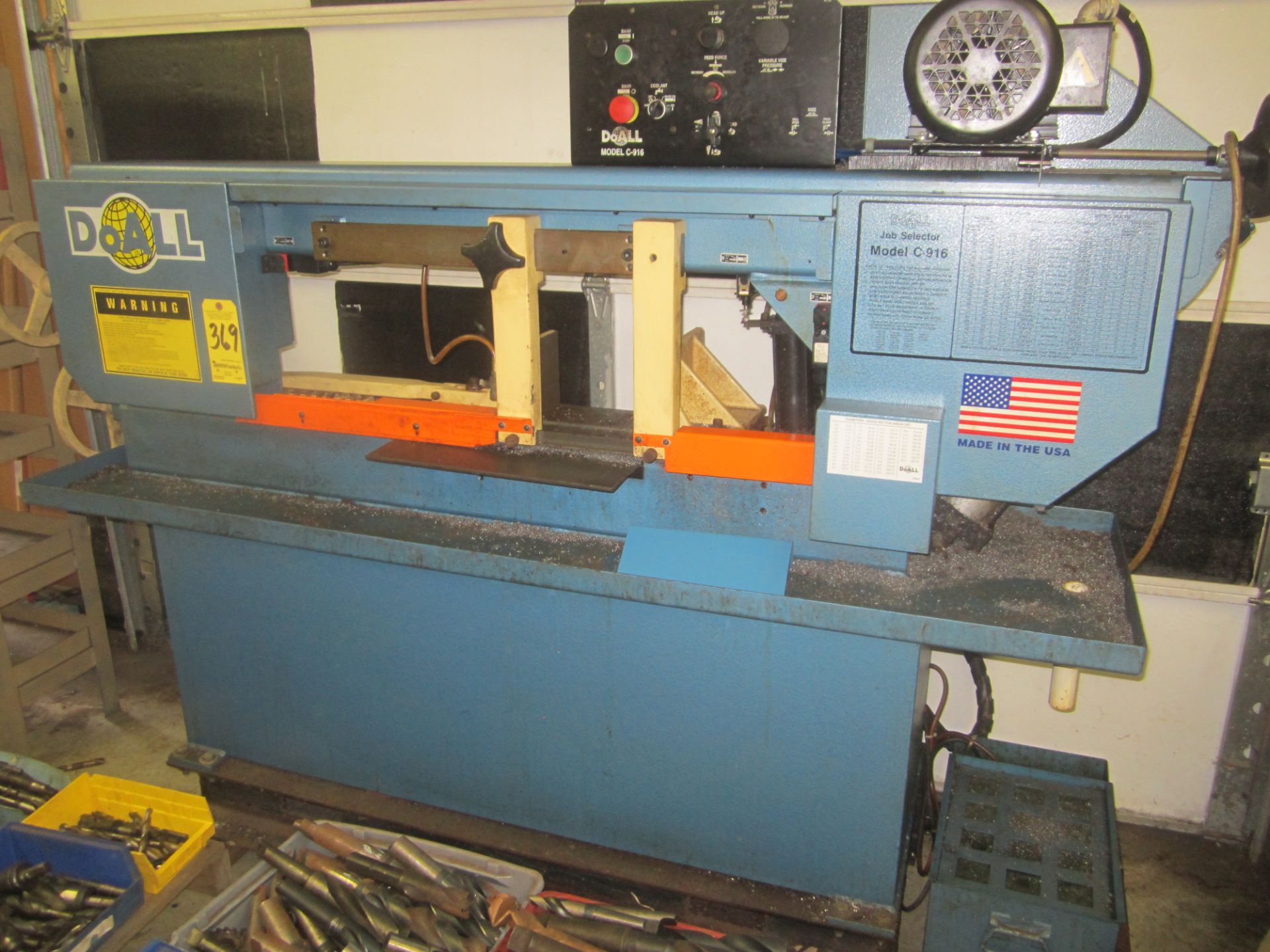 Do-All Model C-916 Horizontal Band Saw, s/n 527-072106, New 2007, 9" X 16" Capacity, 9" Round