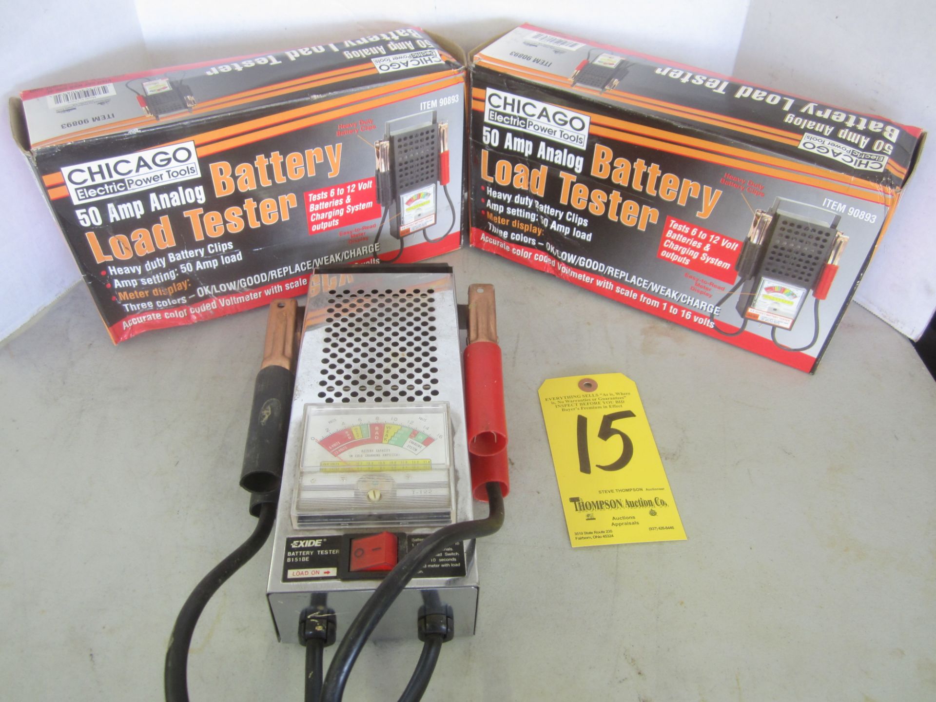 (3) Chicago Electric Battery Load Testers