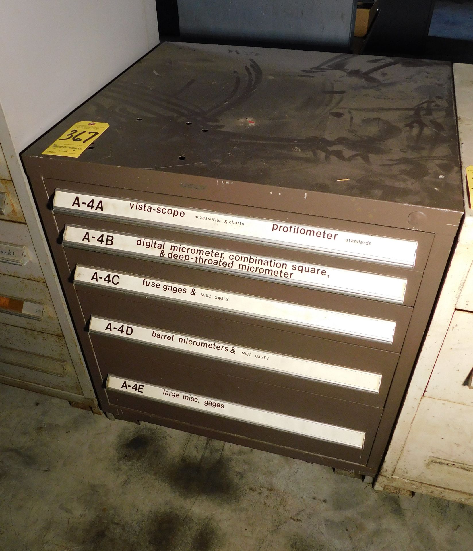 (5) Drawer Vidmar Tool Cabinet with Contents of Hardinge Parts