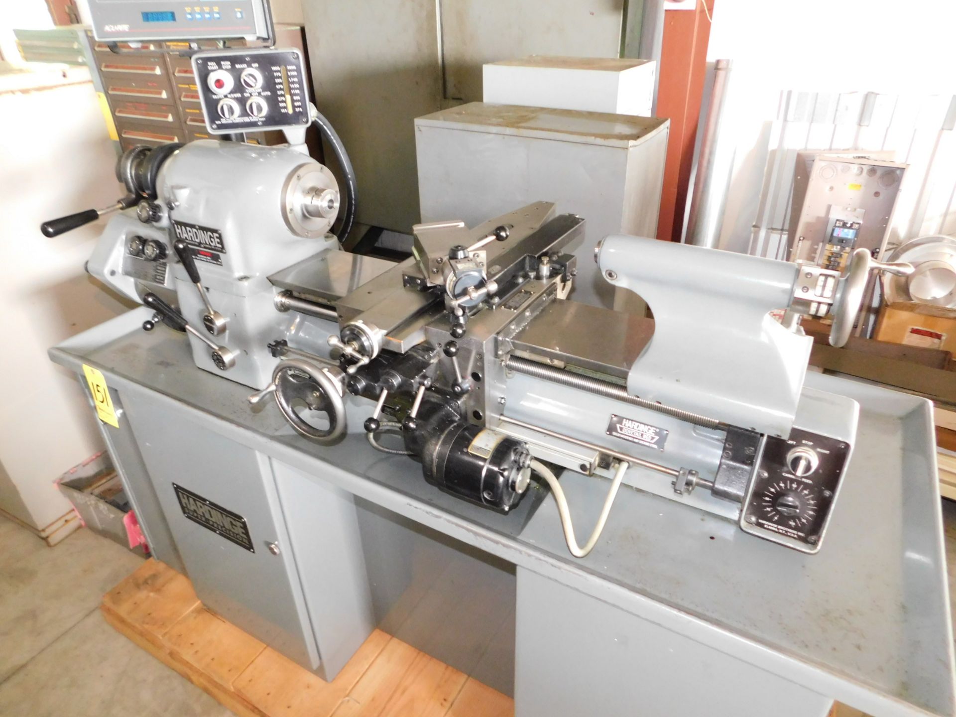 Hardinge HLV-H Precision Tool Room Lathe, s/n HLV-H-211T, 6 3/4" Bed Width, Inch/Metric, Accurite D. - Image 4 of 20