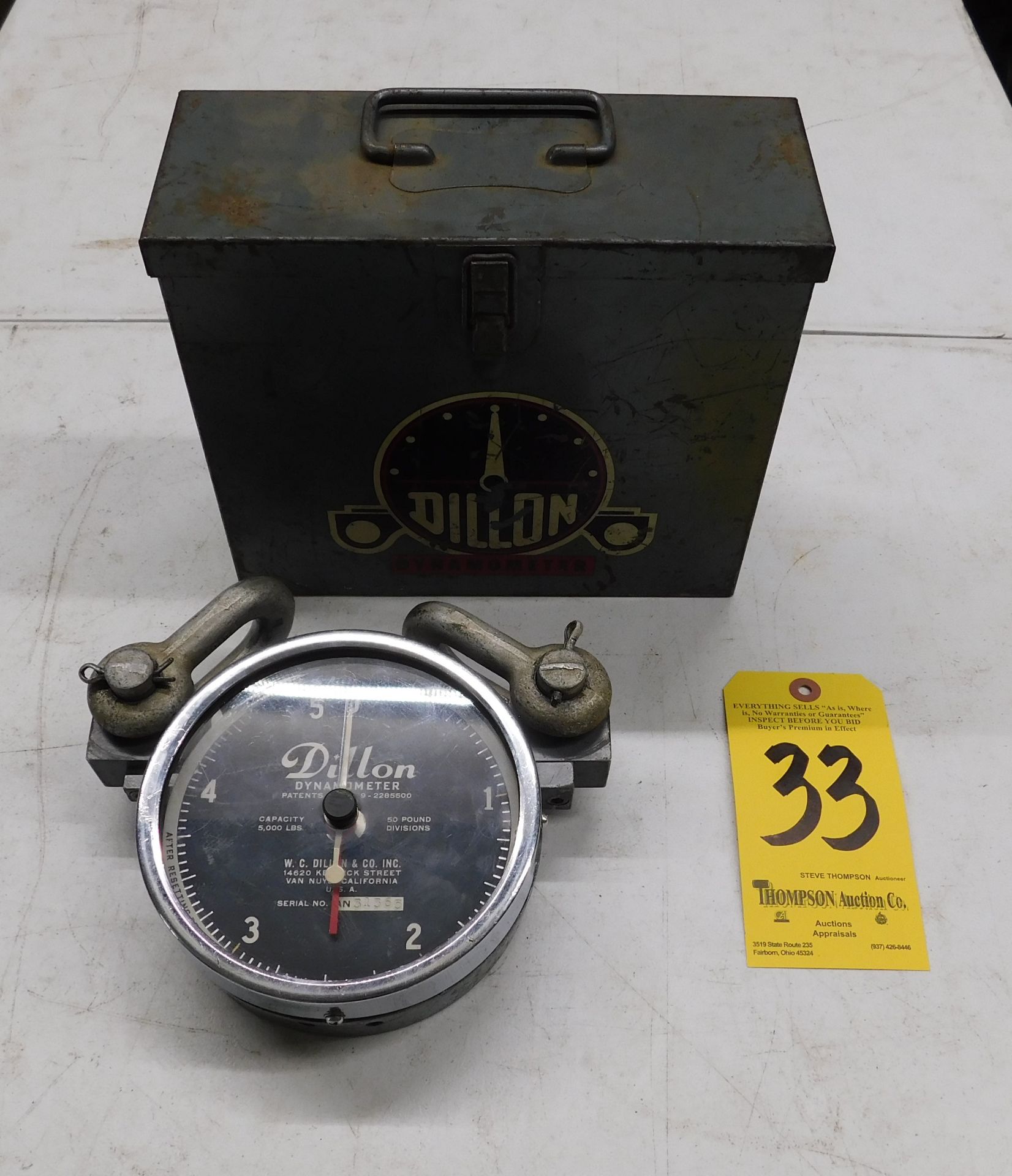 Dillon Dynamometer, 5,000 Lb. Capacity