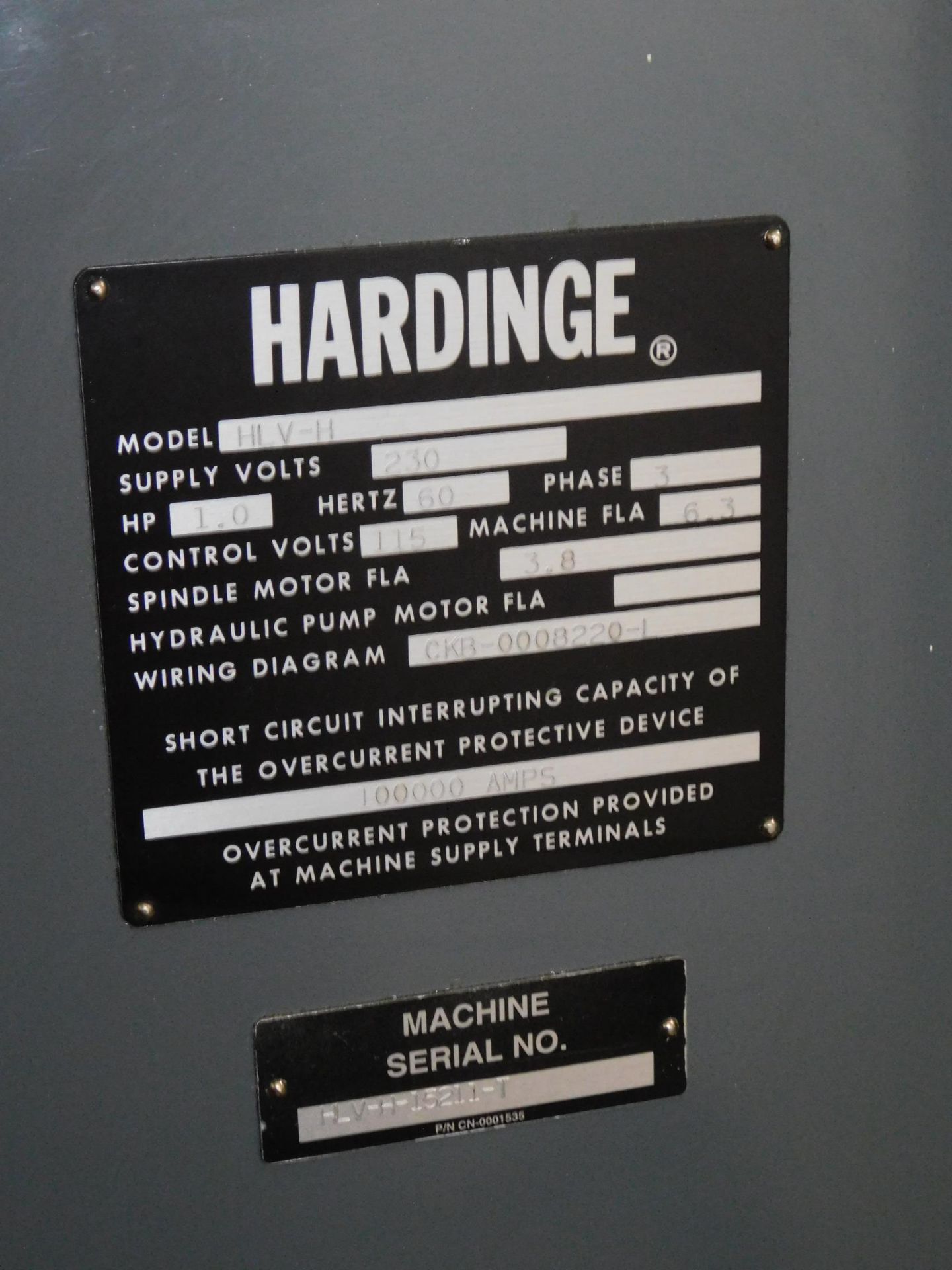 Hardinge HLV-H Precision Tool Room Lathe, s/n HLV-H-211T, 6 3/4" Bed Width, Inch/Metric, Accurite D. - Image 19 of 20
