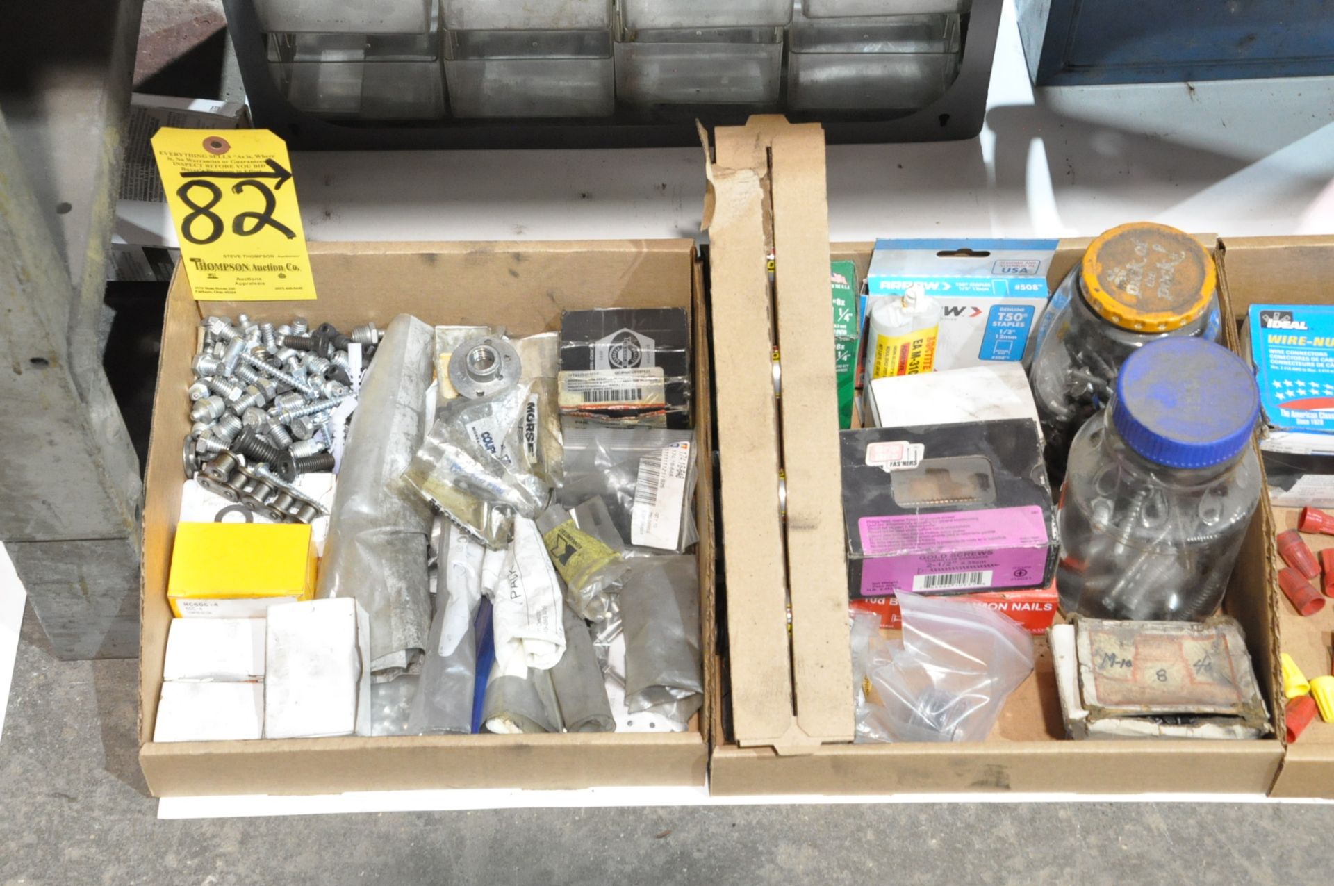 Lot-Screws, Nuts, Bolts, Wire Connectors, etc. in (7) Boxes on Floor Under (1) Bench - Image 2 of 3