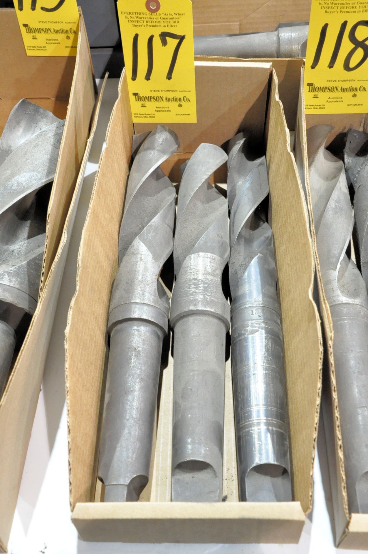 Lot-(3) Large Taper Shank Industrial Drills in (1) Box