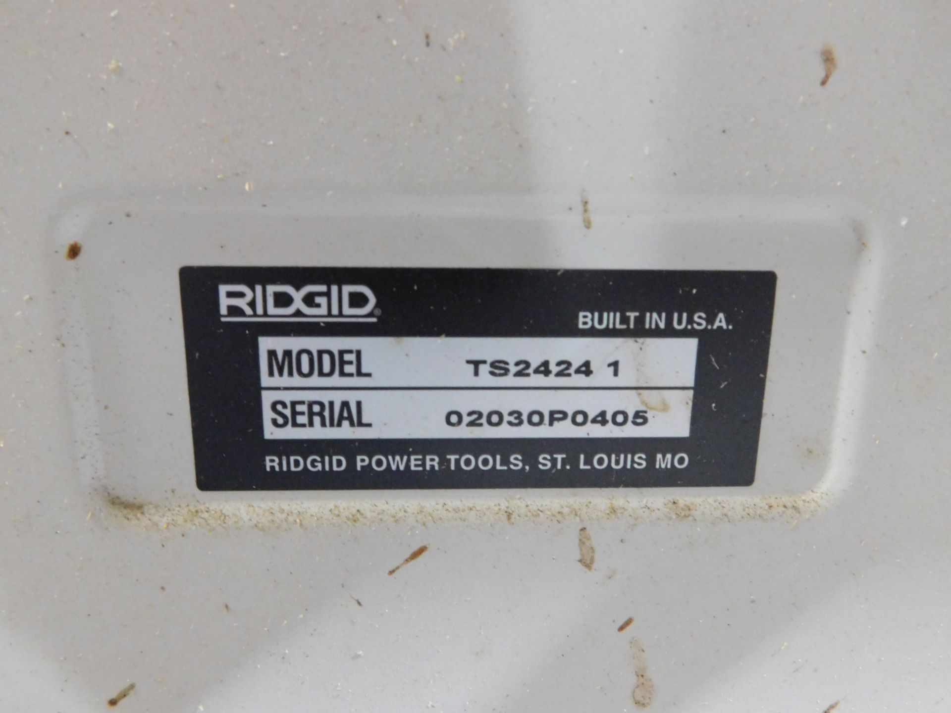 Ridgid Model TS2424-1 10"Table Saw, 115V, 1phs - Image 4 of 5