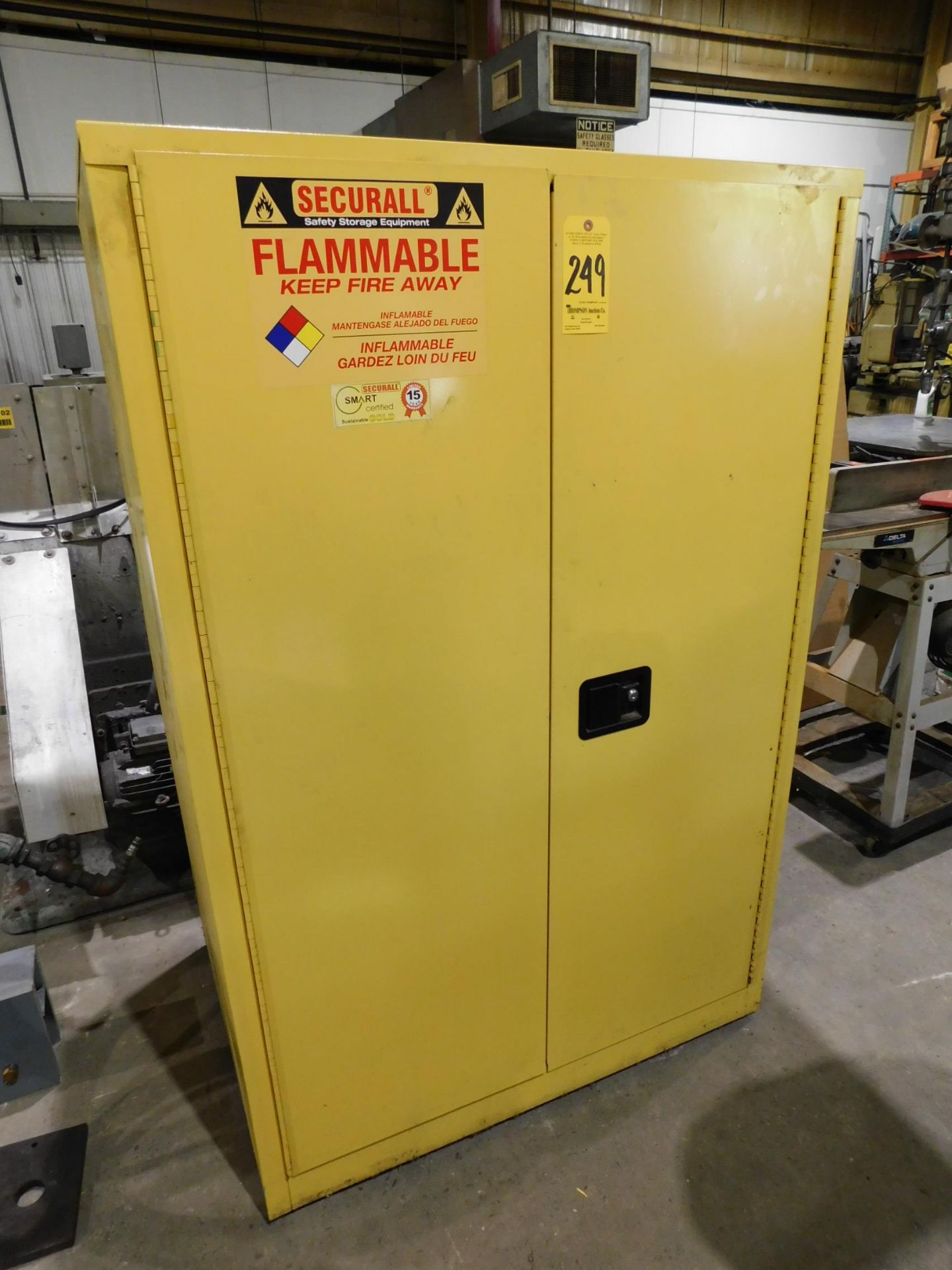 Securall Model A190 Flammable Liquid Storage Cabinet, 90 Gallon Capacity