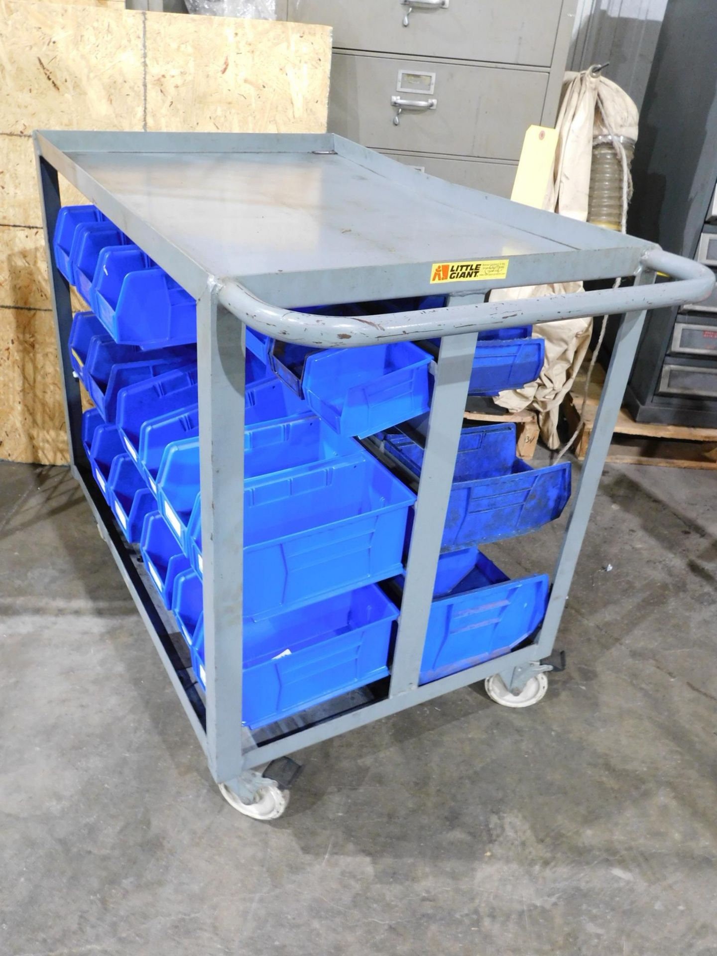 Utility Cart w/Plastic Bins