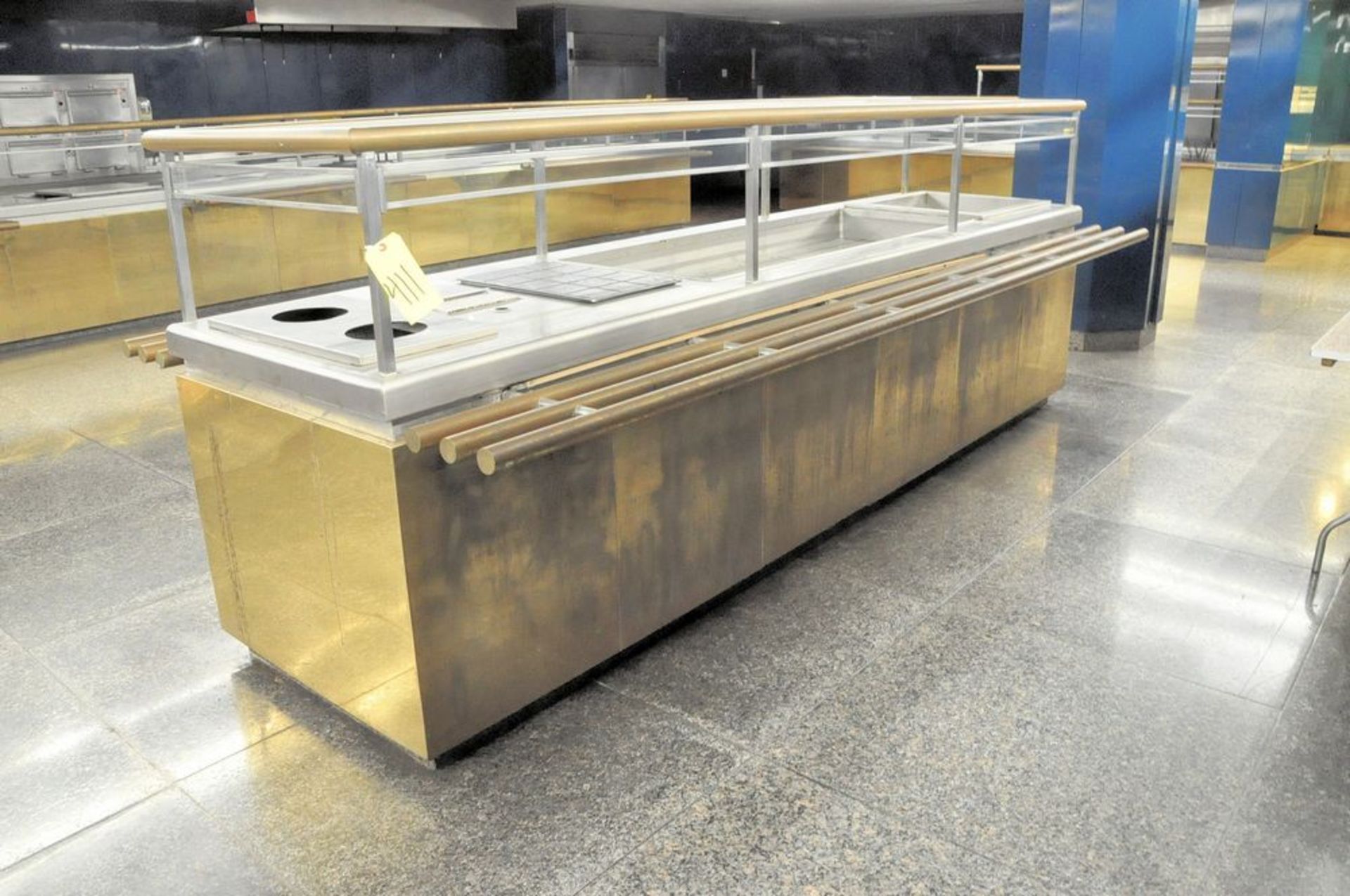 Stainless Steel Hot Foods Buffet Station, 3' x 12', Overhead Glass Sneeze Guard Hood - Image 2 of 8